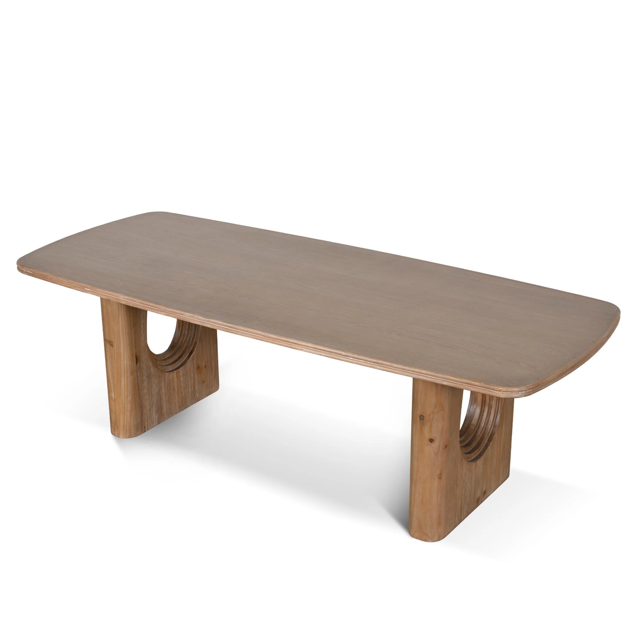 CDT10903-NI 2.4m Elm Dining Table - Natural - Image 4