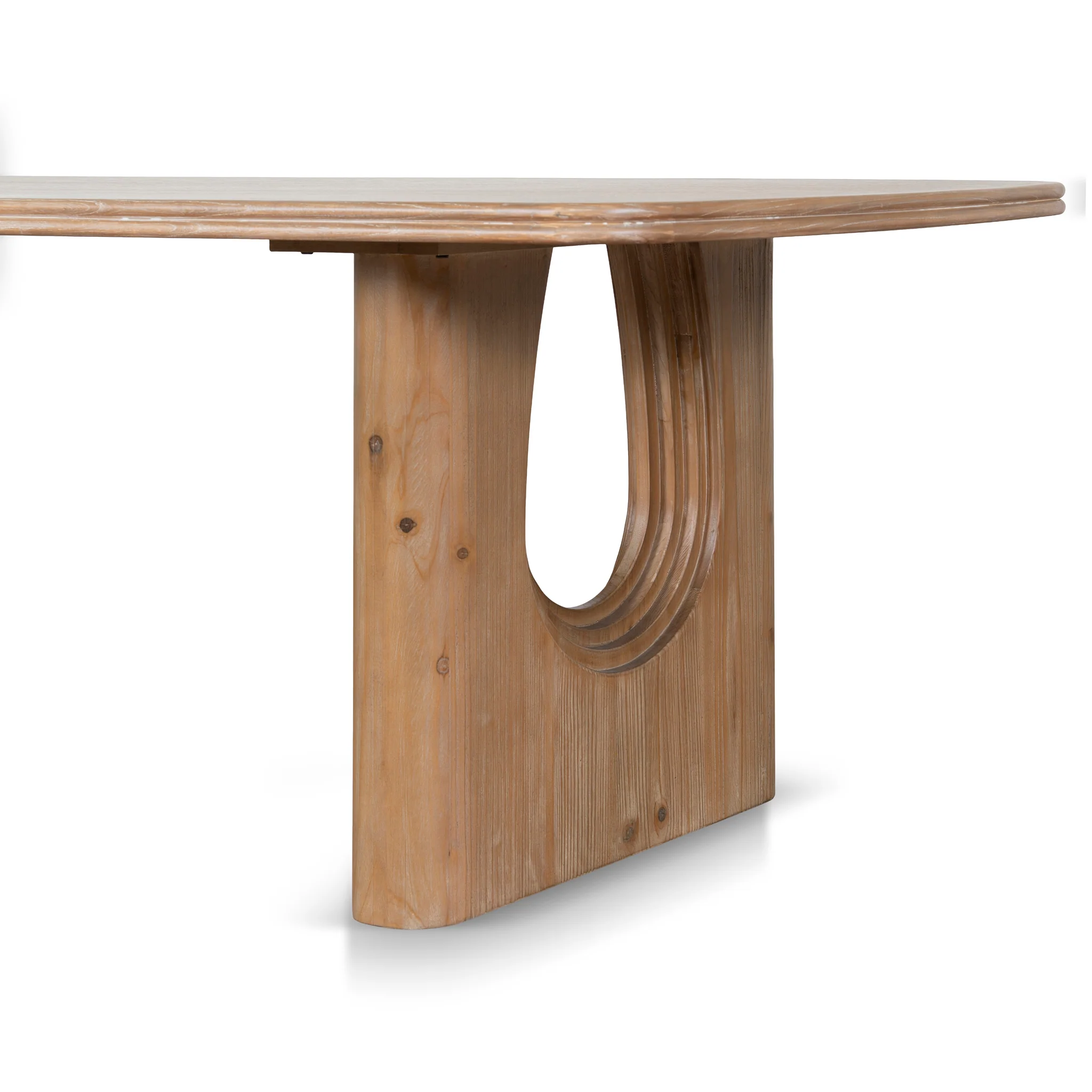 CDT10903-NI 2.4m Elm Dining Table - Natural - Image 6