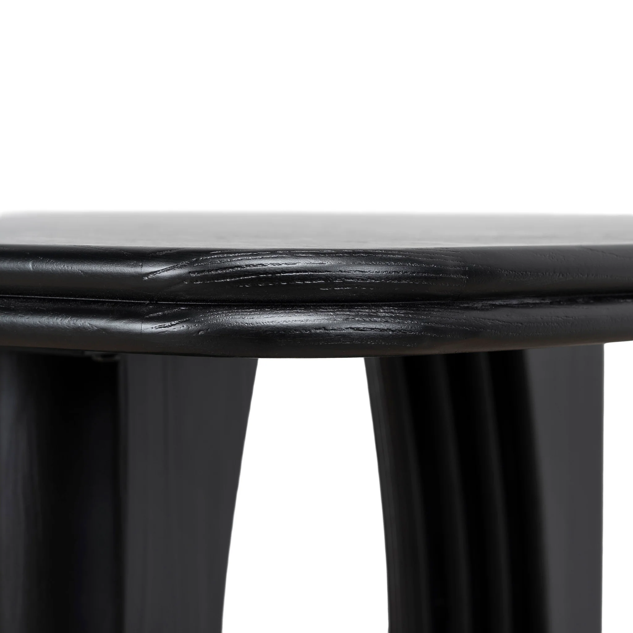 CDT10907-NI 1.8m Elm Dining Table - Full Black - Image 7
