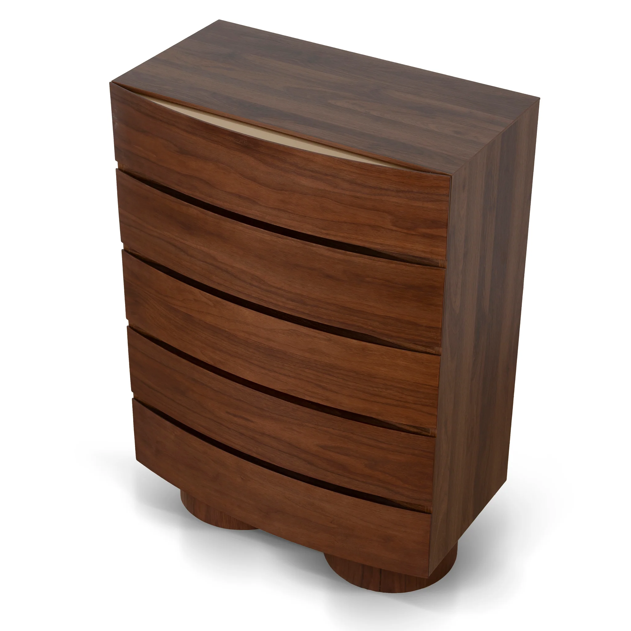 CDT10966-IG Tallboy Drawer Chest - Walnut - Image 6