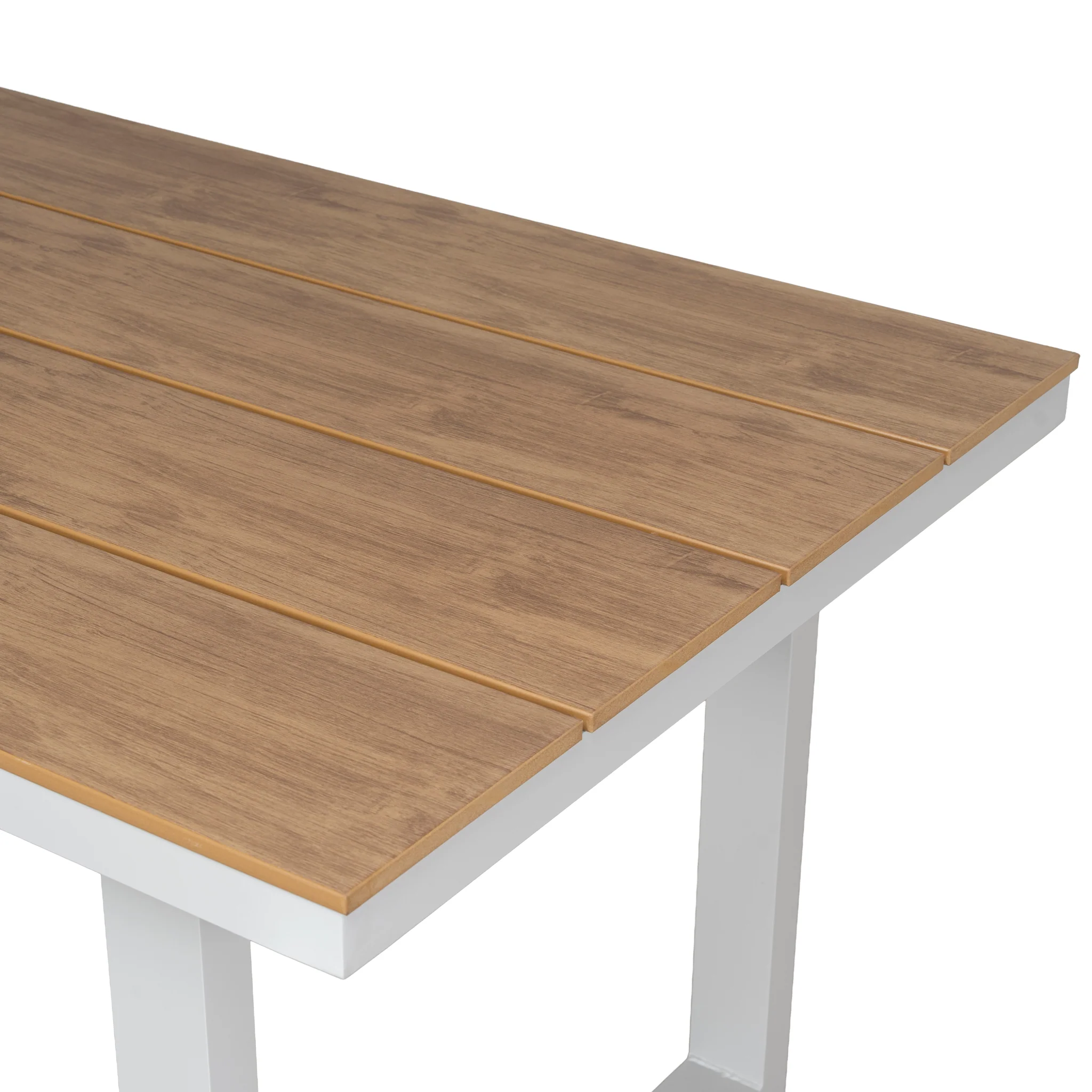 CDT12051-ID 1.6m Sand White Outdoor Dining Table - Natural - Image 14