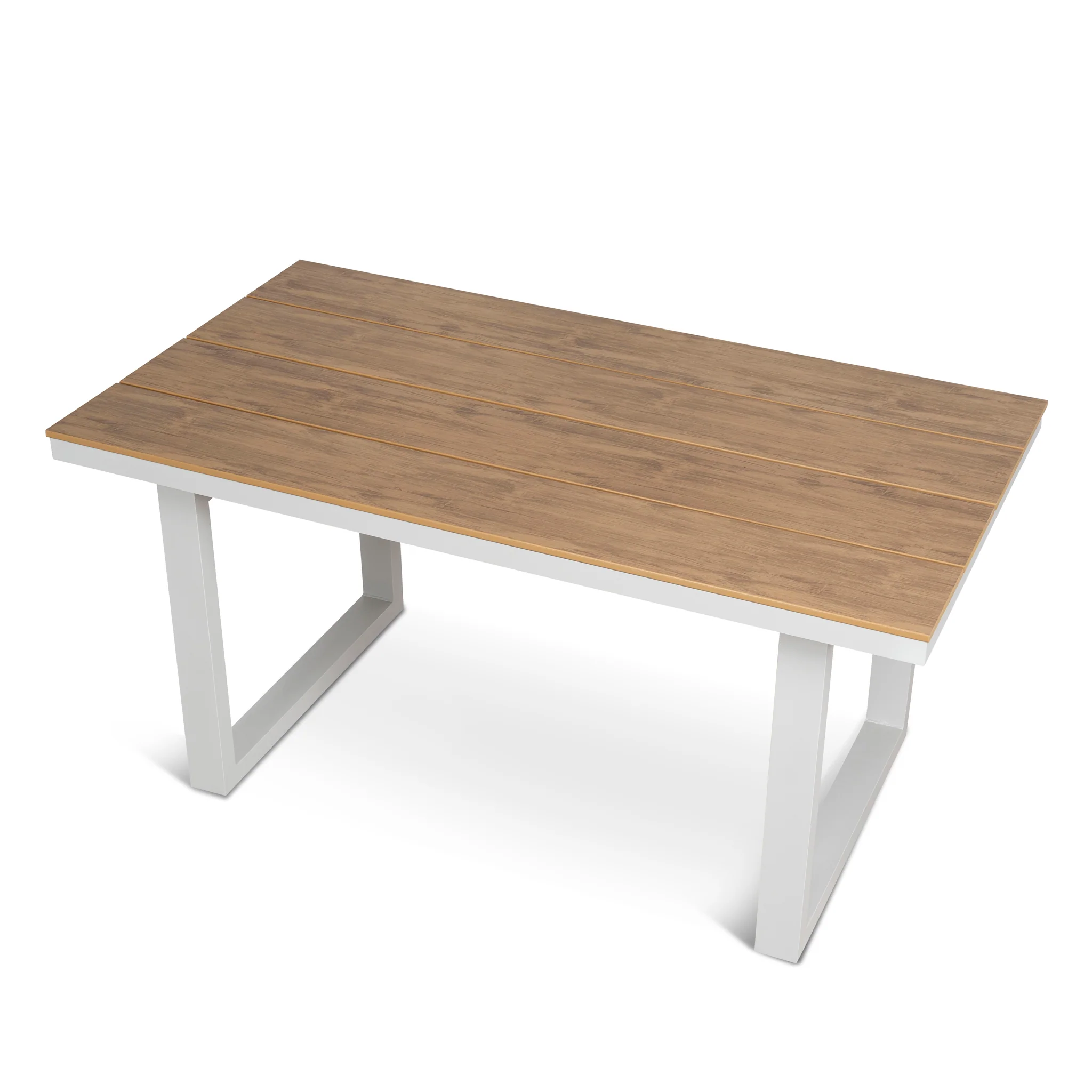CDT12051-ID 1.6m Sand White Outdoor Dining Table - Natural - Image 4