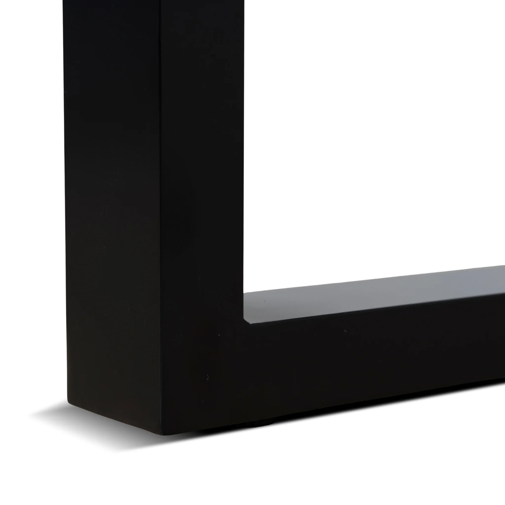 CDT12053-ID 1.6m Black Outdoor Dining Table - Natural - Image 9