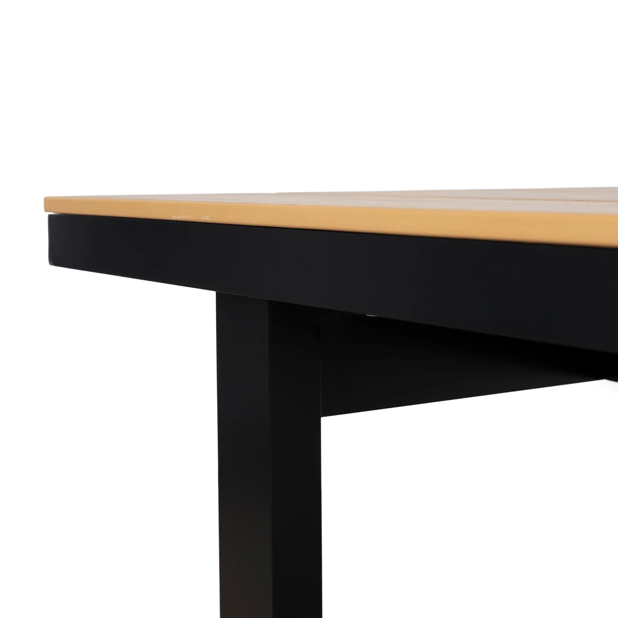 CDT12054-ID 2.3m Black Outdoor Dining Table - Natural - Image 11