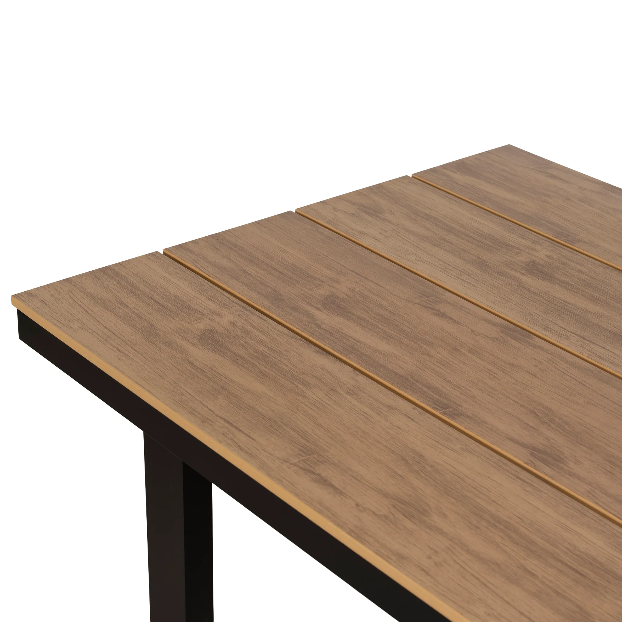 CDT12054-ID 2.3m Black Outdoor Dining Table - Natural - Image 13