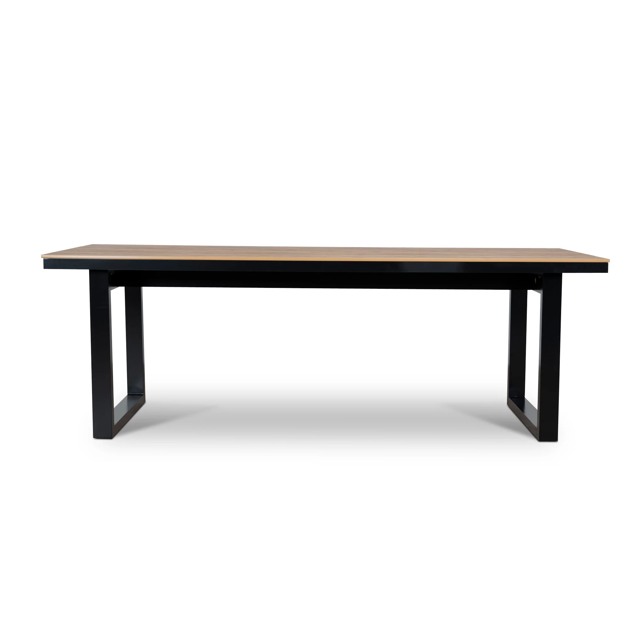 CDT12054-ID 2.3m Black Outdoor Dining Table - Natural - Image 2