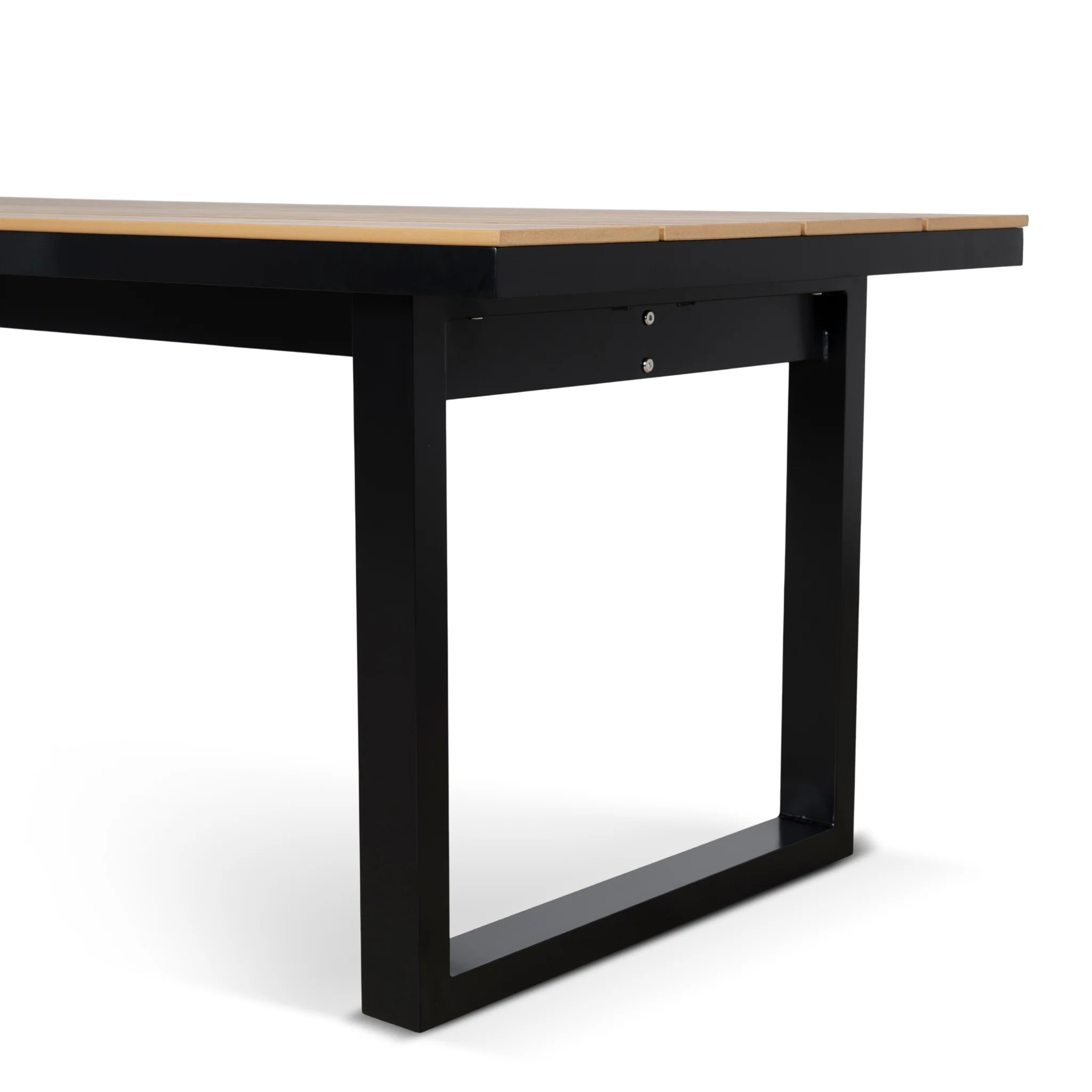 CDT12054-ID 2.3m Black Outdoor Dining Table - Natural - Image 6