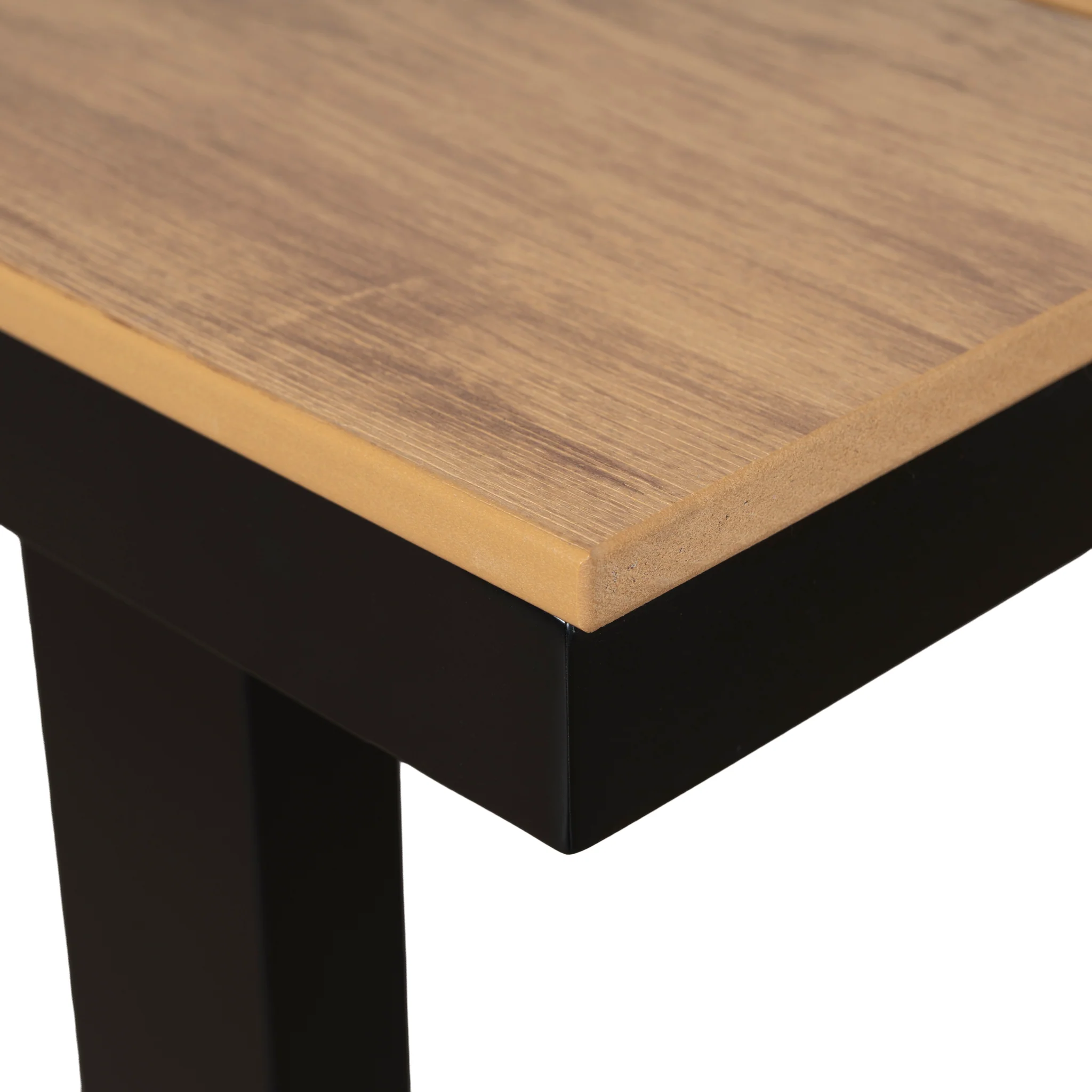 CDT12054-ID 2.3m Black Outdoor Dining Table - Natural - Image 7