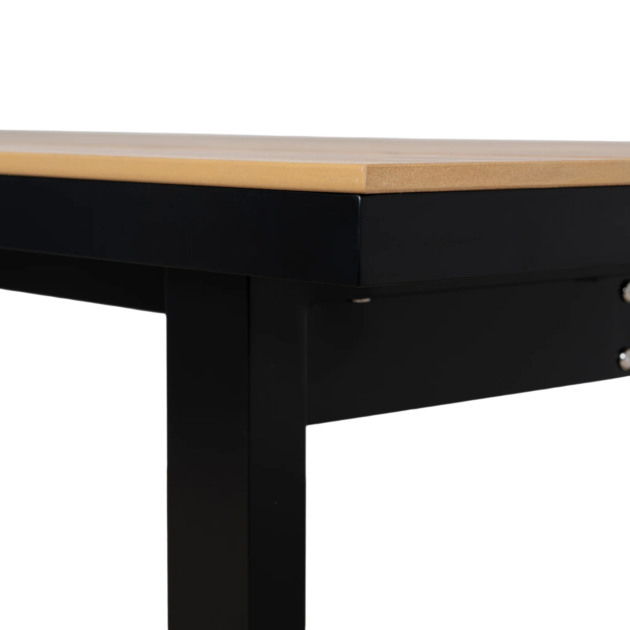 CDT12054-ID 2.3m Black Outdoor Dining Table - Natural - Image 8