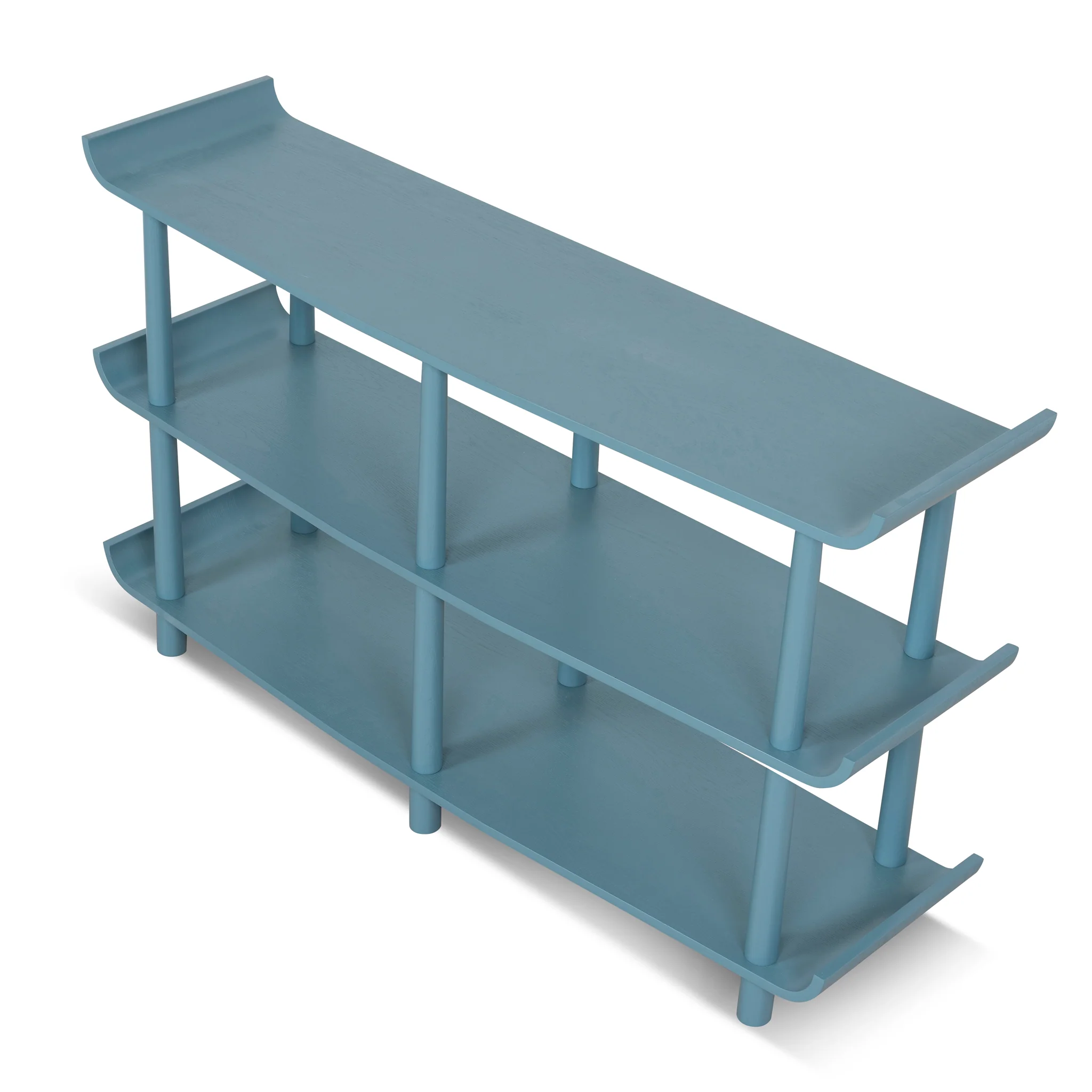 CDT12062-DR Wooden Shelving Unit - Light Blue - Image 5