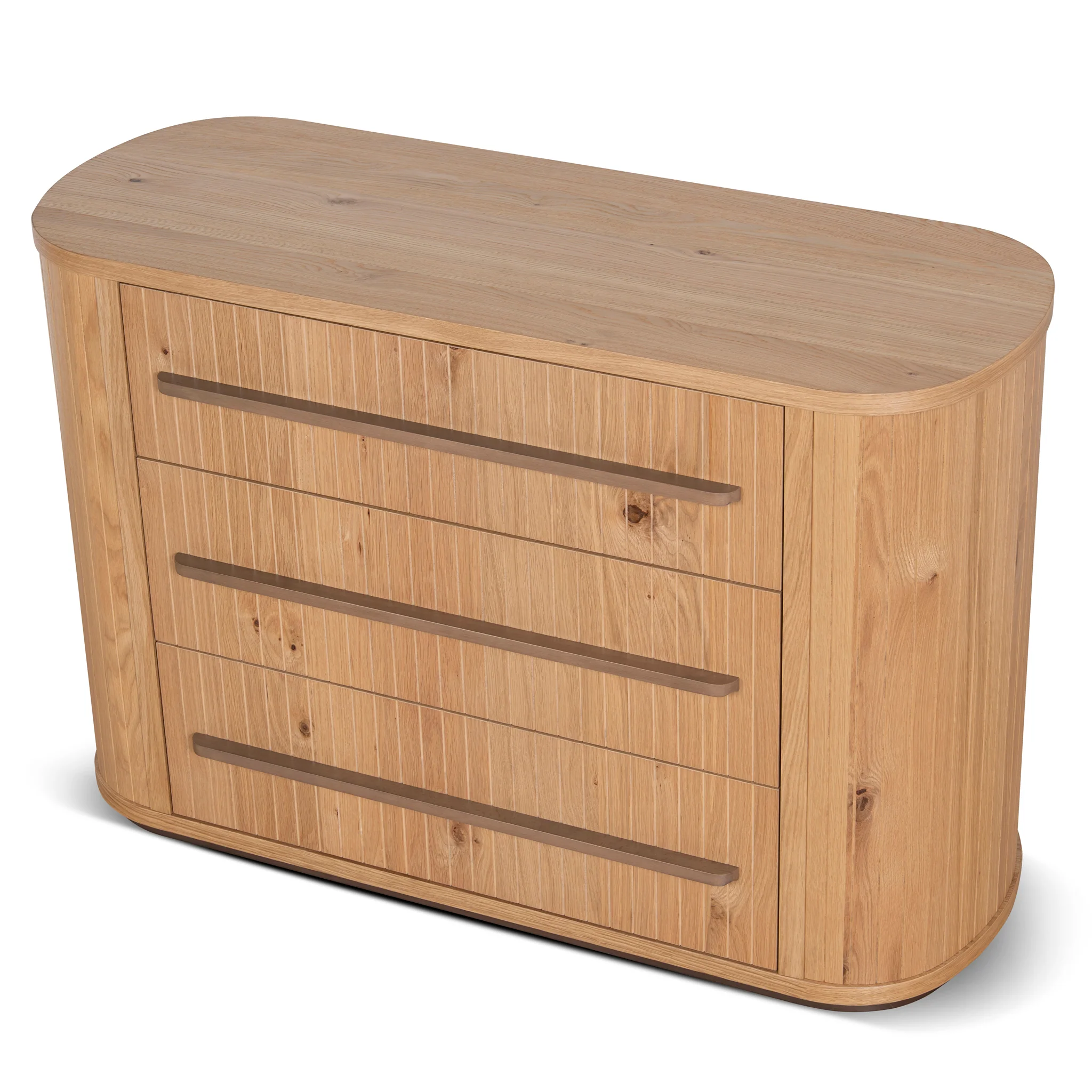 CDT12111-VN Chest of 3 Drawers - Knotty Oak - Image 4