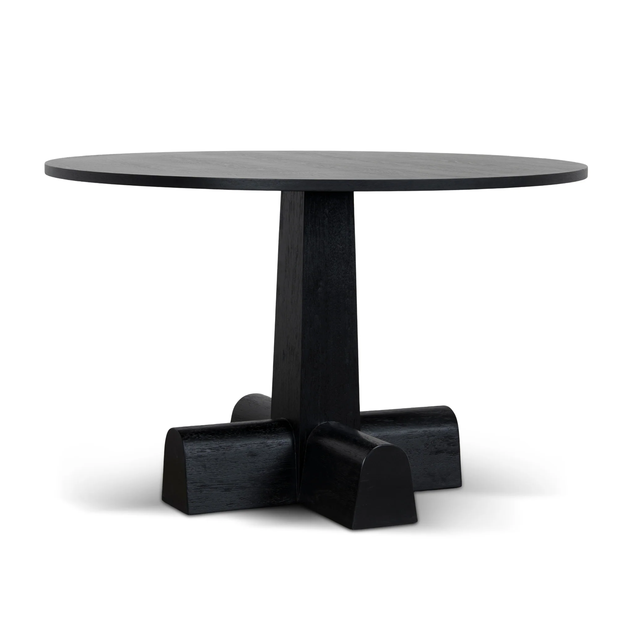 CDT12150-NI 1.2m Round Dining Table - Full Black