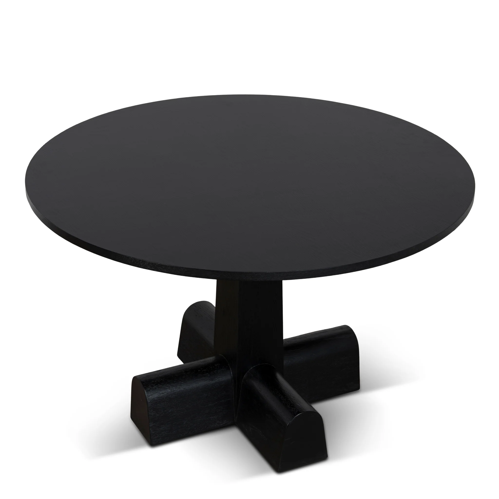 CDT12150-NI 1.2m Round Dining Table - Full Black - Image 4
