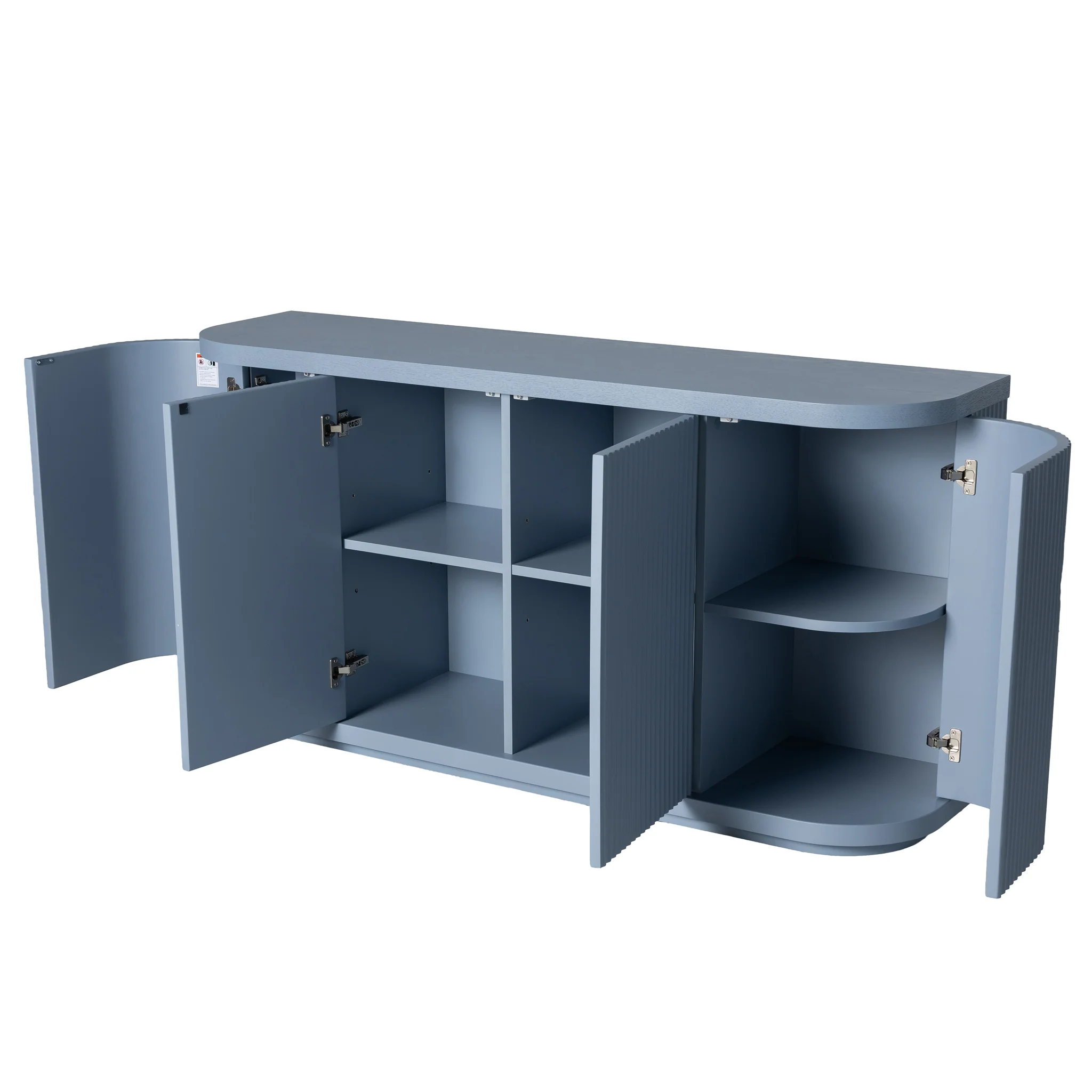 CDT12268-DW 1.6m Veneer Top Buffet Unit - Light Blue - Image 3
