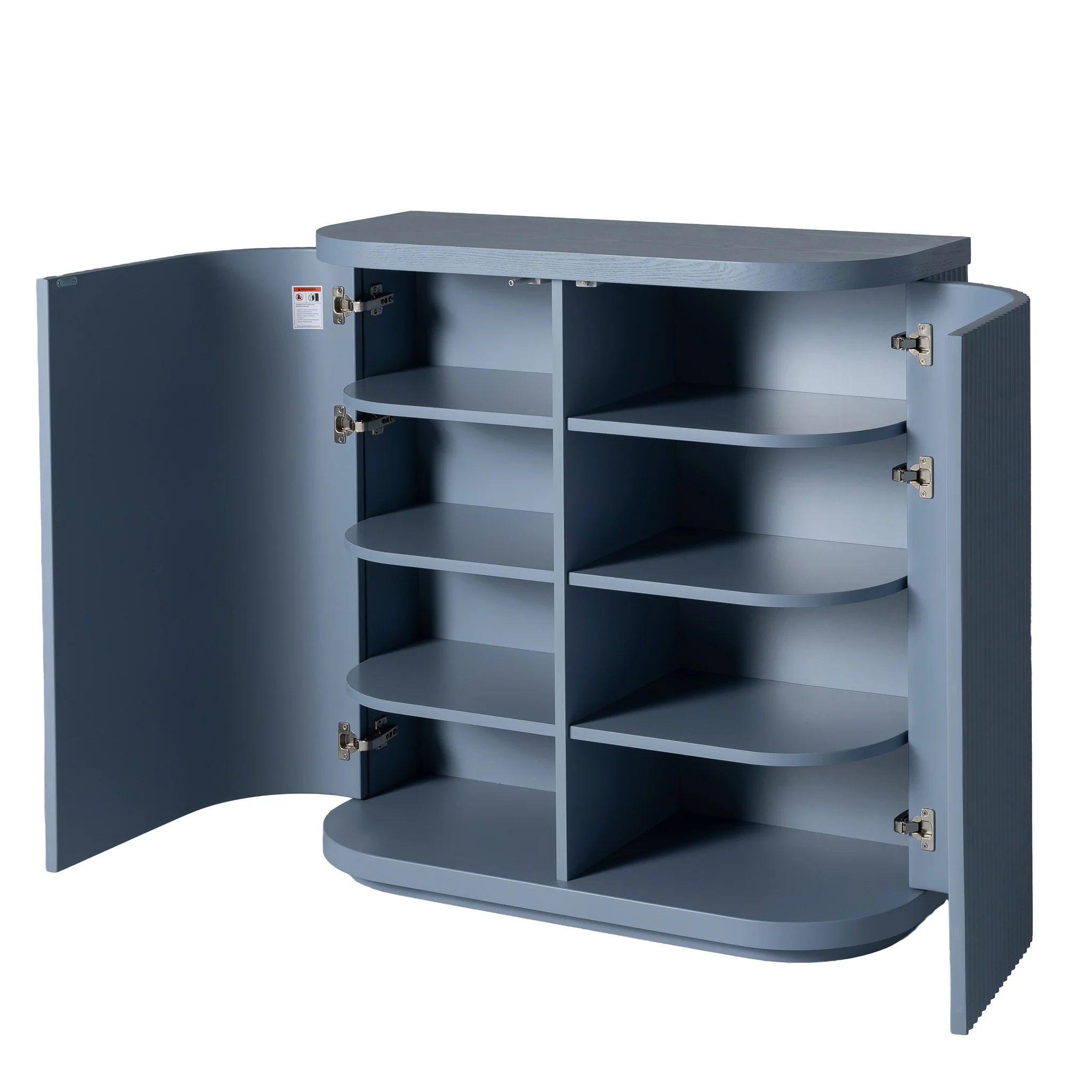 CDT12270-DW 100cm Wooden Storage Cabinet - Light Blue - Image 3