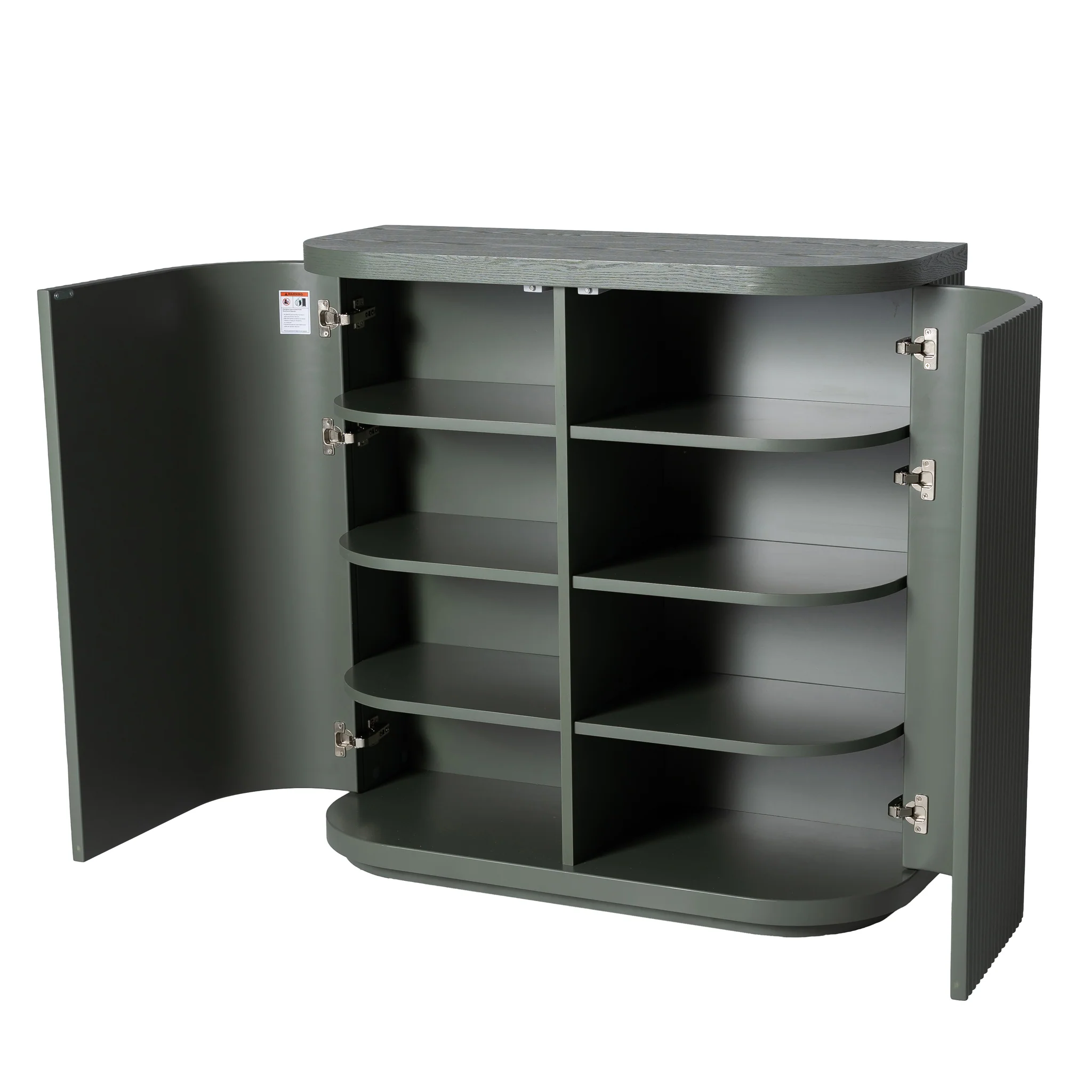 CDT12271-DW 100cm Wooden Storage Cabinet - Sage Green - Image 4