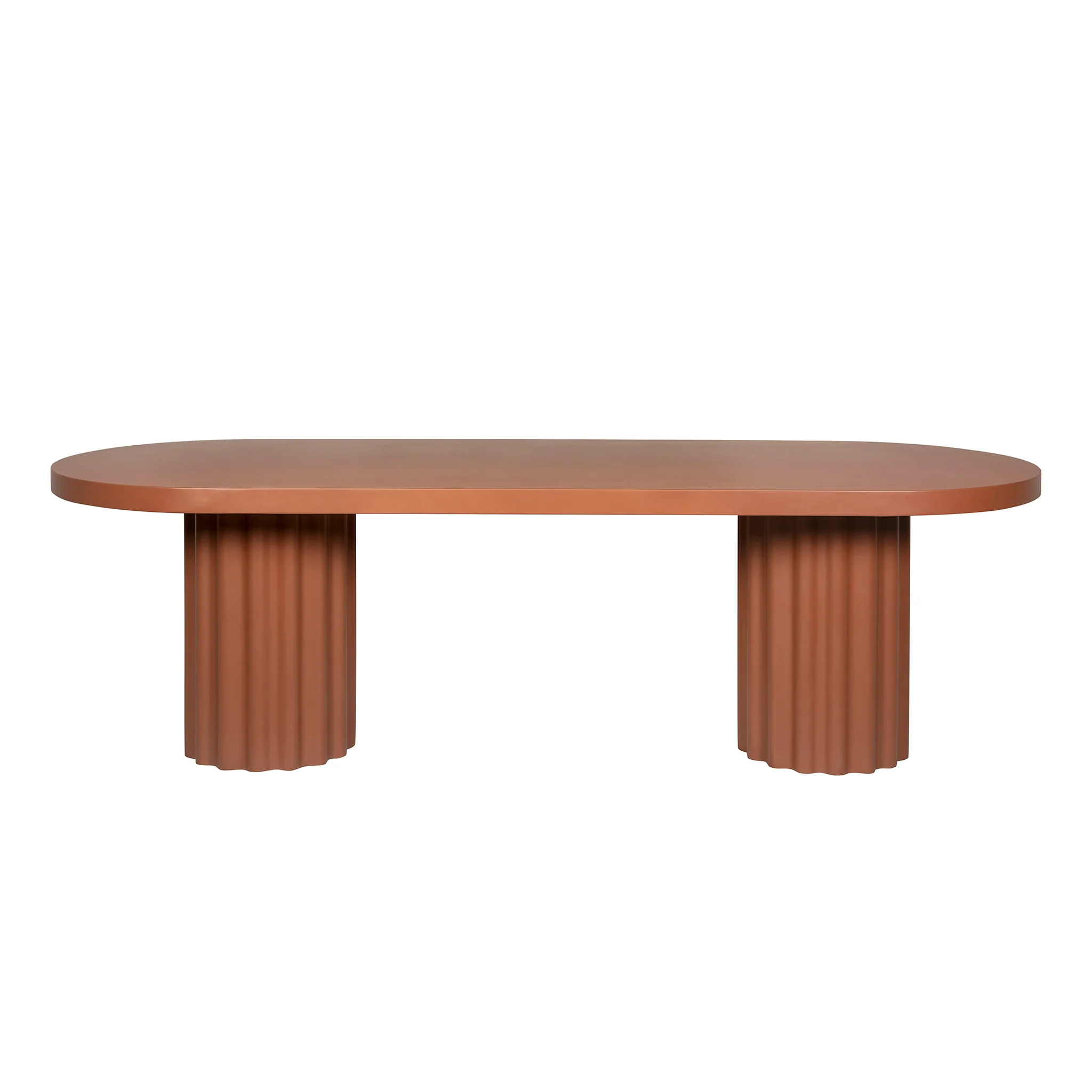 CDT12289-CO 2.4m Concrete Dining Table - Terracotta - Image 3