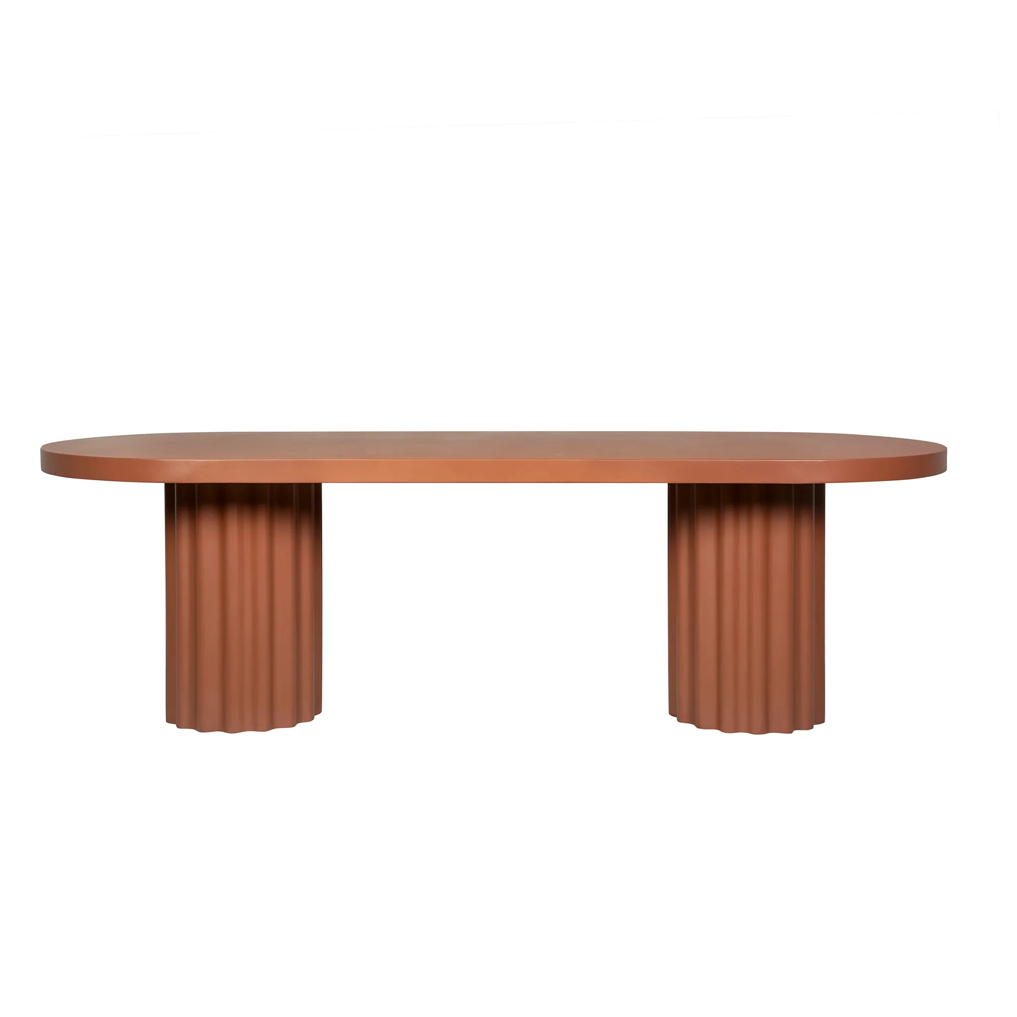CDT12289-CO 2.4m Concrete Dining Table - Terracotta - Image 4