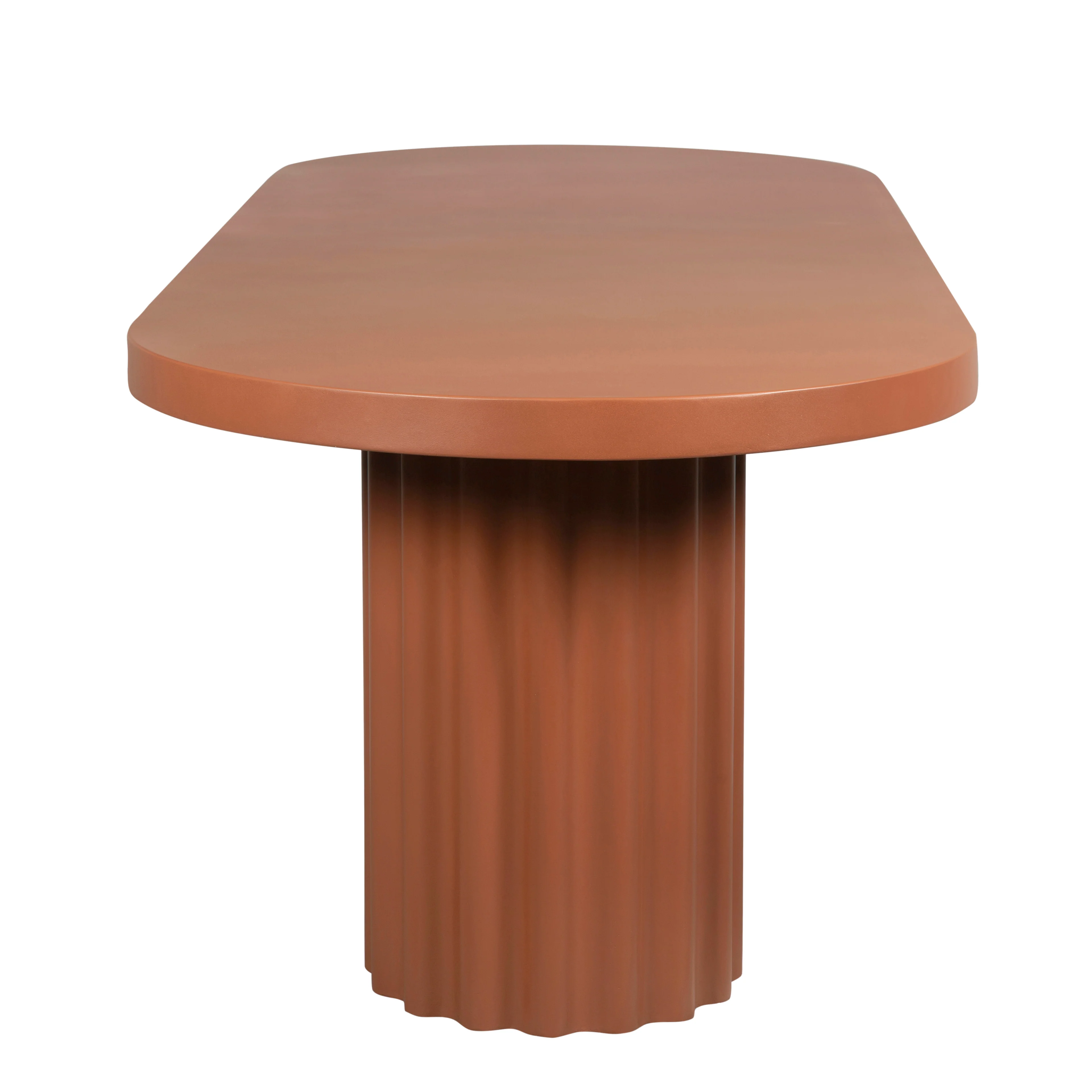 CDT12289-CO 2.4m Concrete Dining Table - Terracotta - Image 5