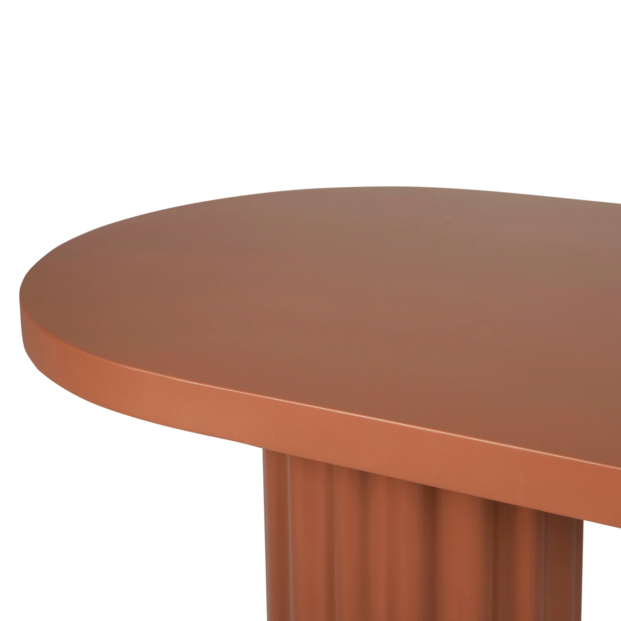 CDT12289-CO 2.4m Concrete Dining Table - Terracotta - Image 9