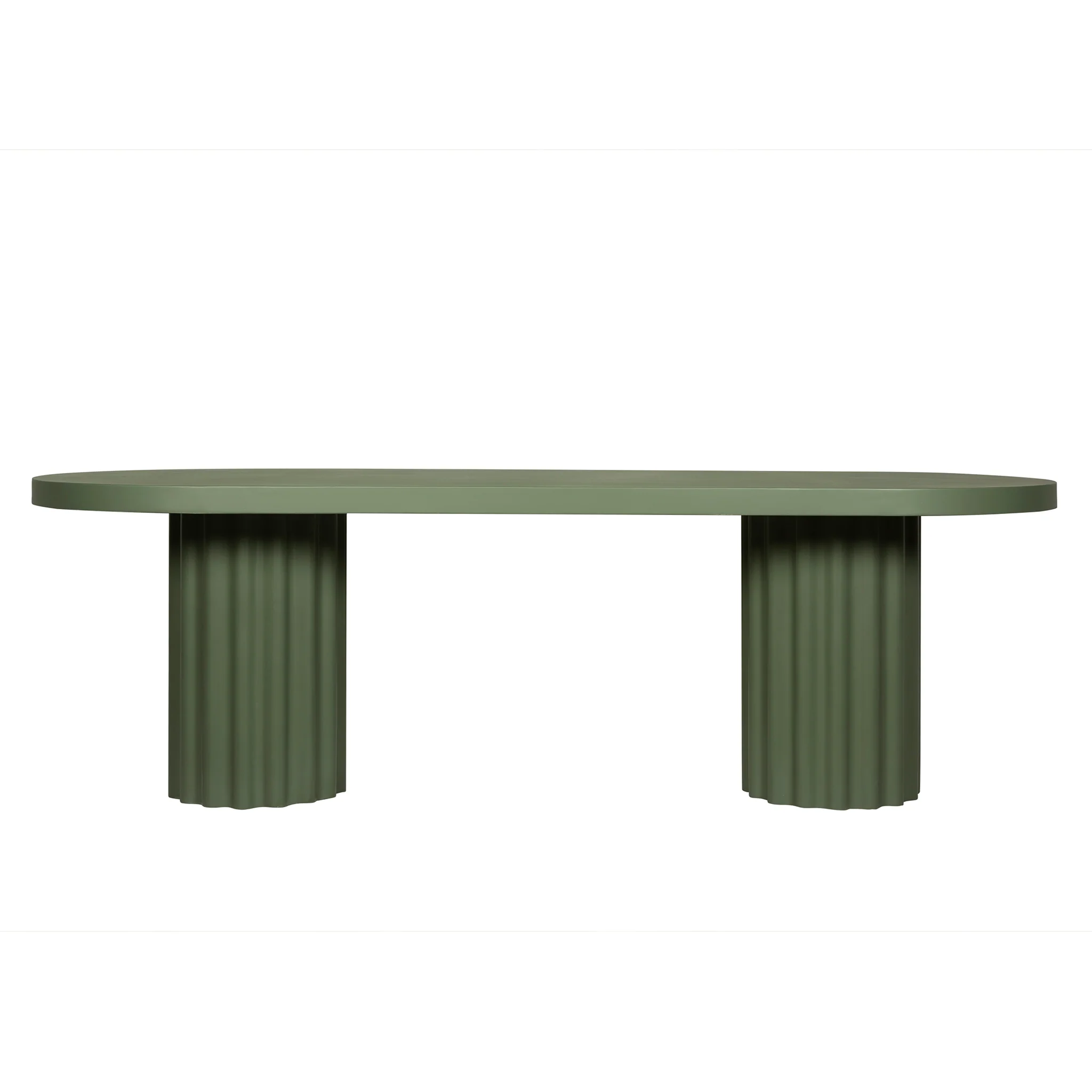 CDT12293-CO 2.4m Concrete Dining Table - Green - Image 2
