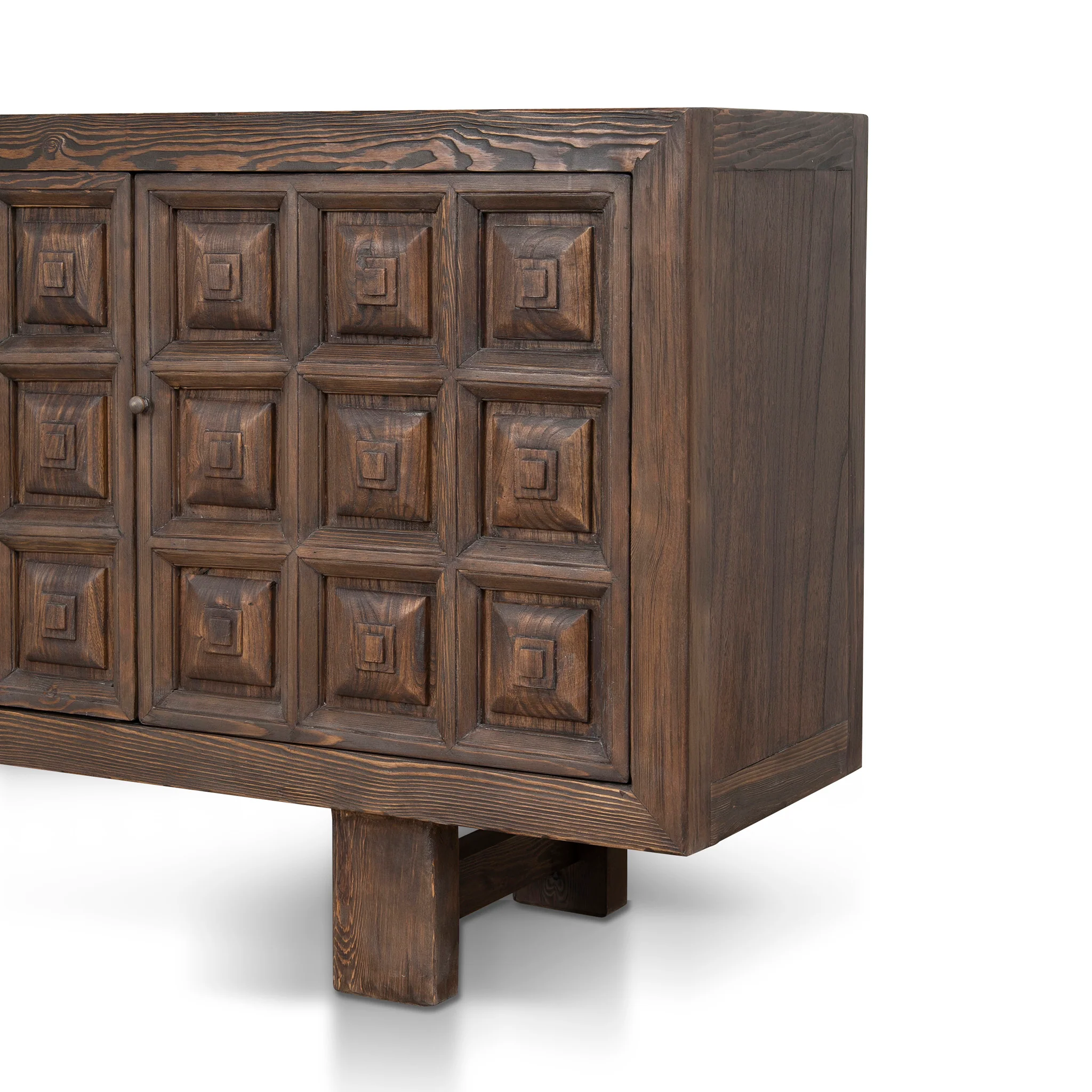 CDT12528-NA 1.83m Elm Sideboard Unit - Dark brown - Image 12