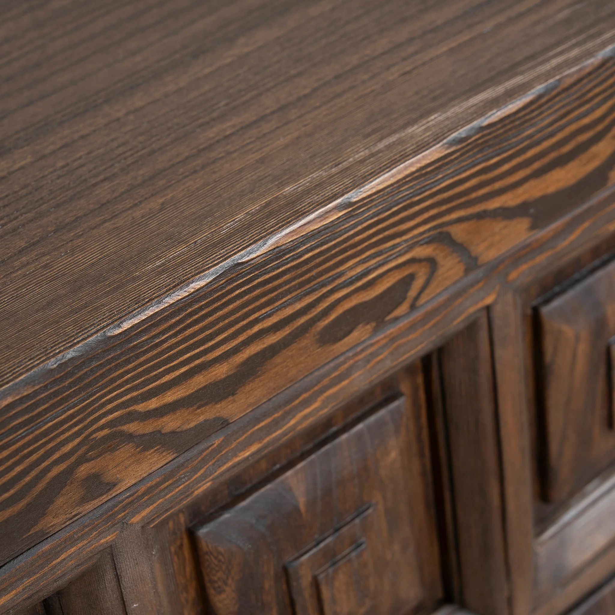 CDT12528-NA 1.83m Elm Sideboard Unit - Dark brown - Image 9