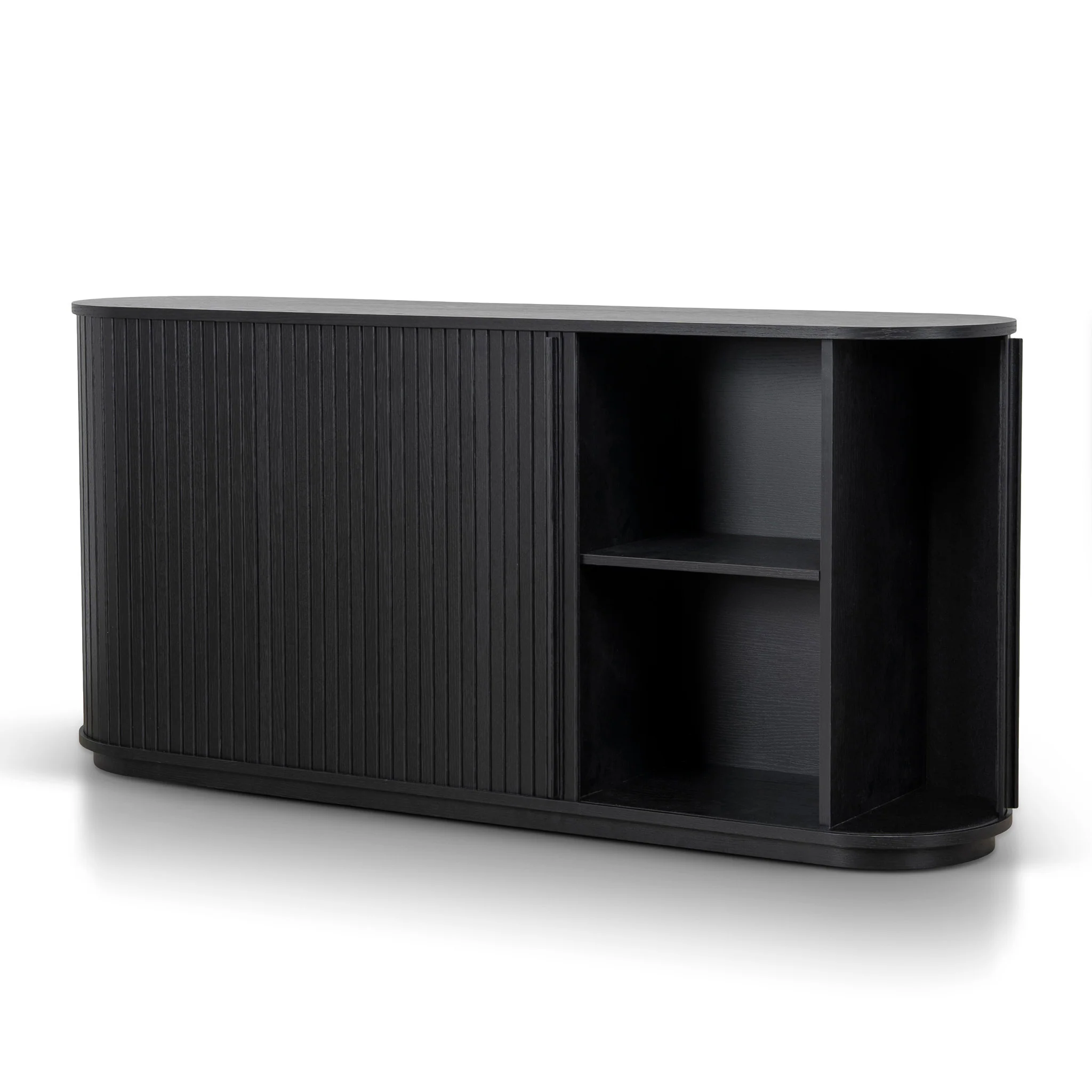 CDT12545-KD 1.7m Wooden Buffets Unit - Full Black - Image 4