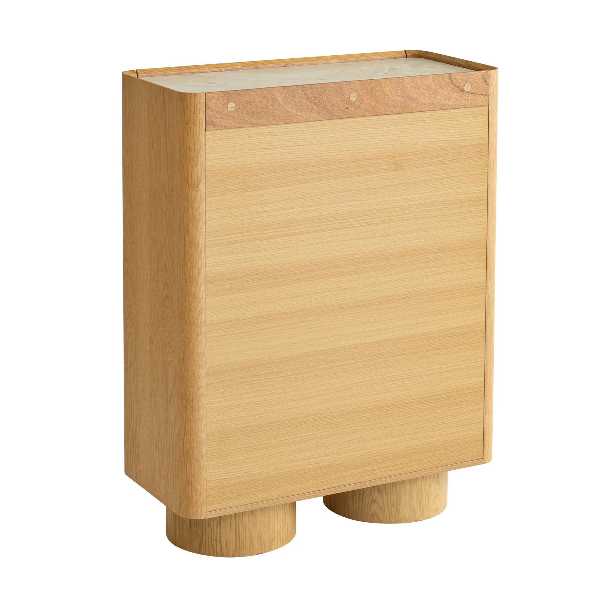 CDT12555-IG Stone Top Tallboy Drawer - Natural - Image 5