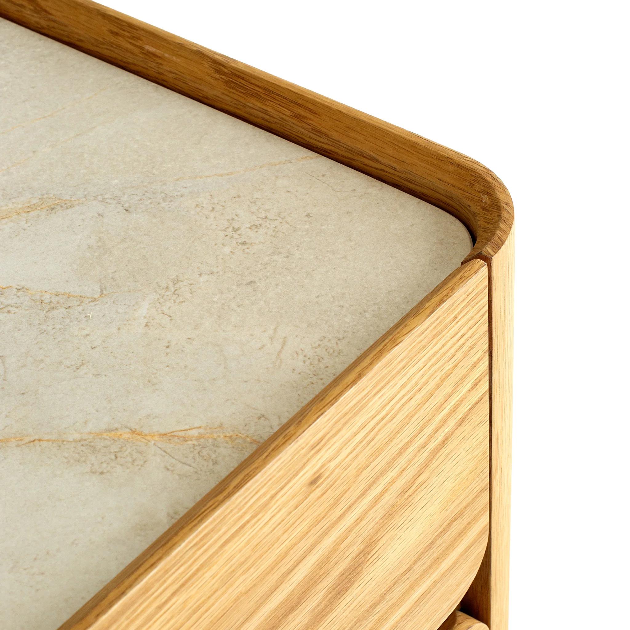 CDT12555-IG Stone Top Tallboy Drawer - Natural - Image 6