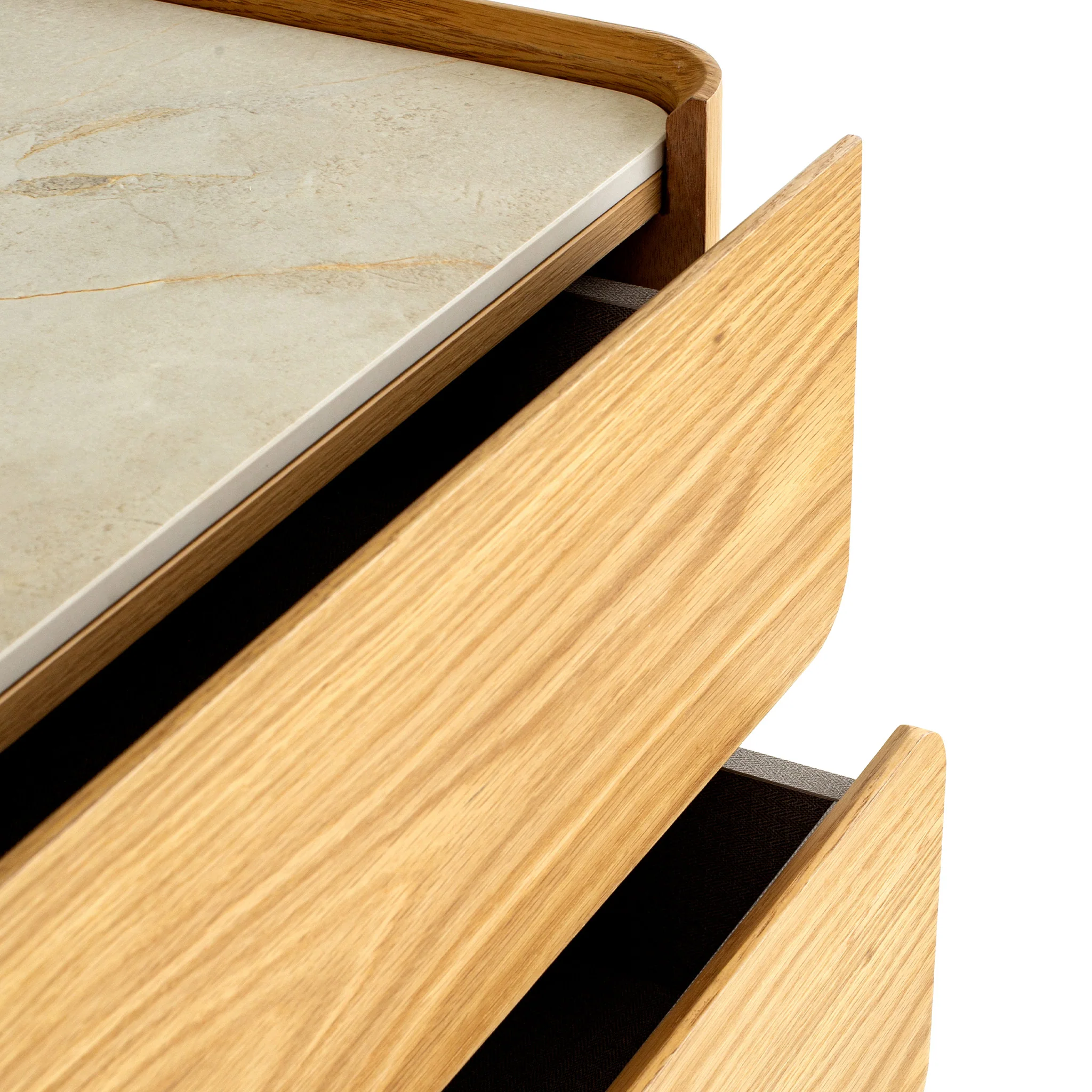 CDT12555-IG Stone Top Tallboy Drawer - Natural - Image 8