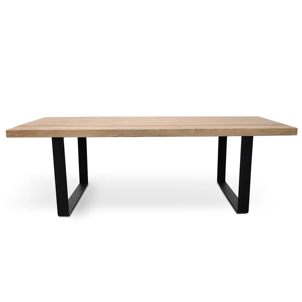 CDT2241 Reclaimed Dining Table 2.4m - Rustic Natural - Image 4