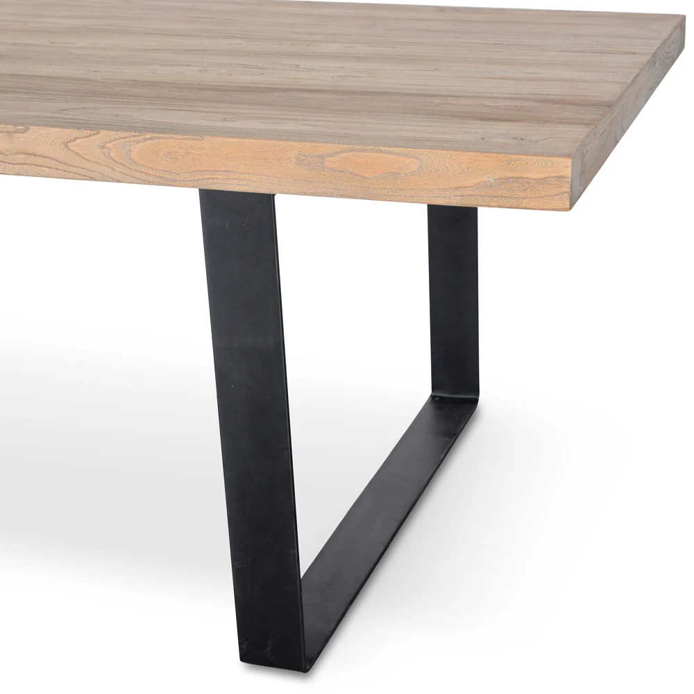 CDT2241 Reclaimed Dining Table 2.4m - Rustic Natural - Image 5
