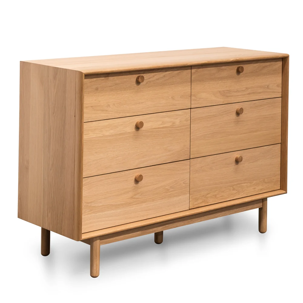 CDT2325-VN 6 Drawer Wide Chest - Oak - Image 3
