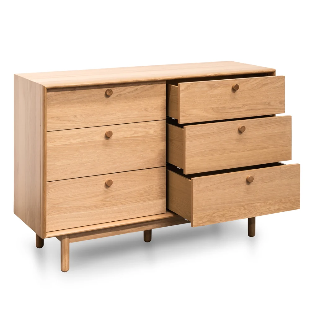 CDT2325-VN 6 Drawer Wide Chest - Oak - Image 4