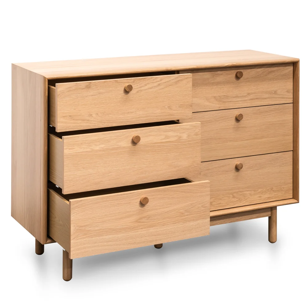 CDT2325-VN 6 Drawer Wide Chest - Oak - Image 5