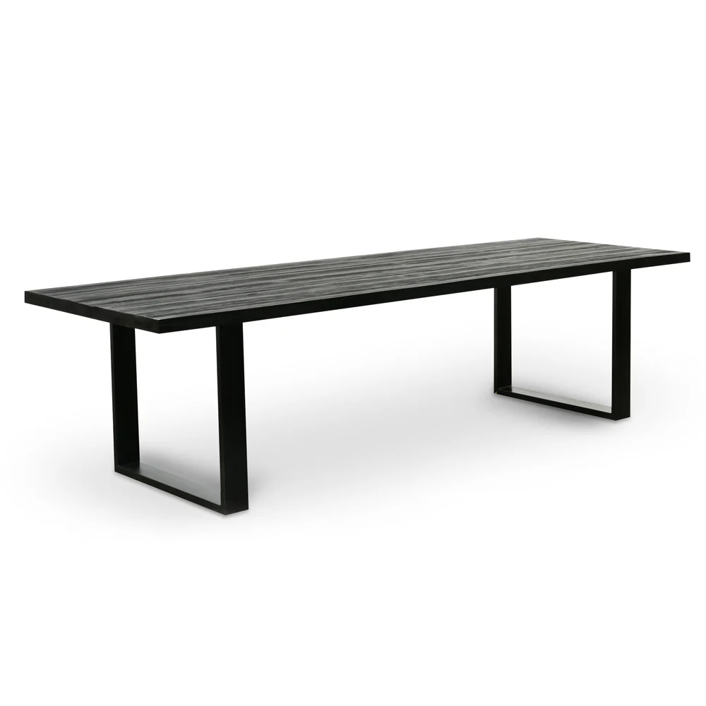 CDT2369-NI 2.8m Reclaimed Dining Table - Black - Image 3