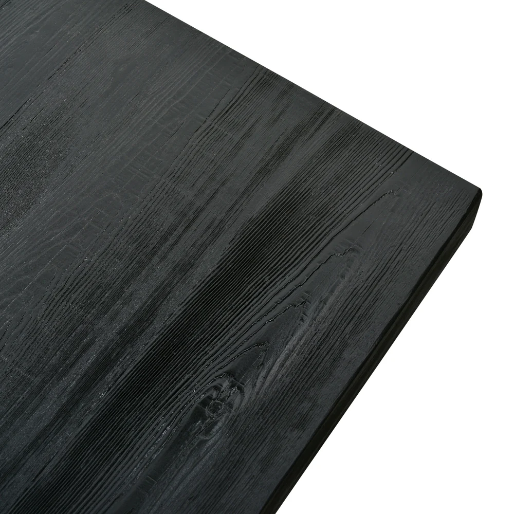 CDT2369-NI 2.8m Reclaimed Dining Table - Black - Image 6
