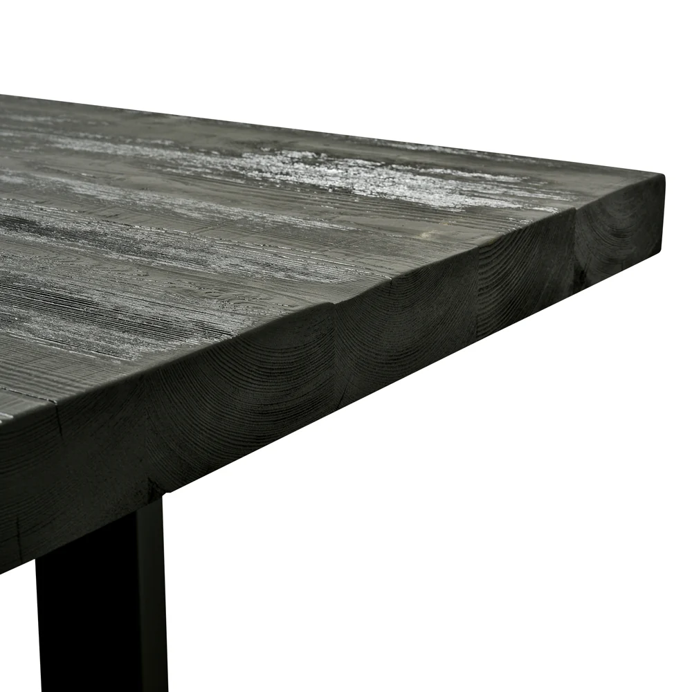 CDT2369-NI 2.8m Reclaimed Dining Table - Black - Image 7