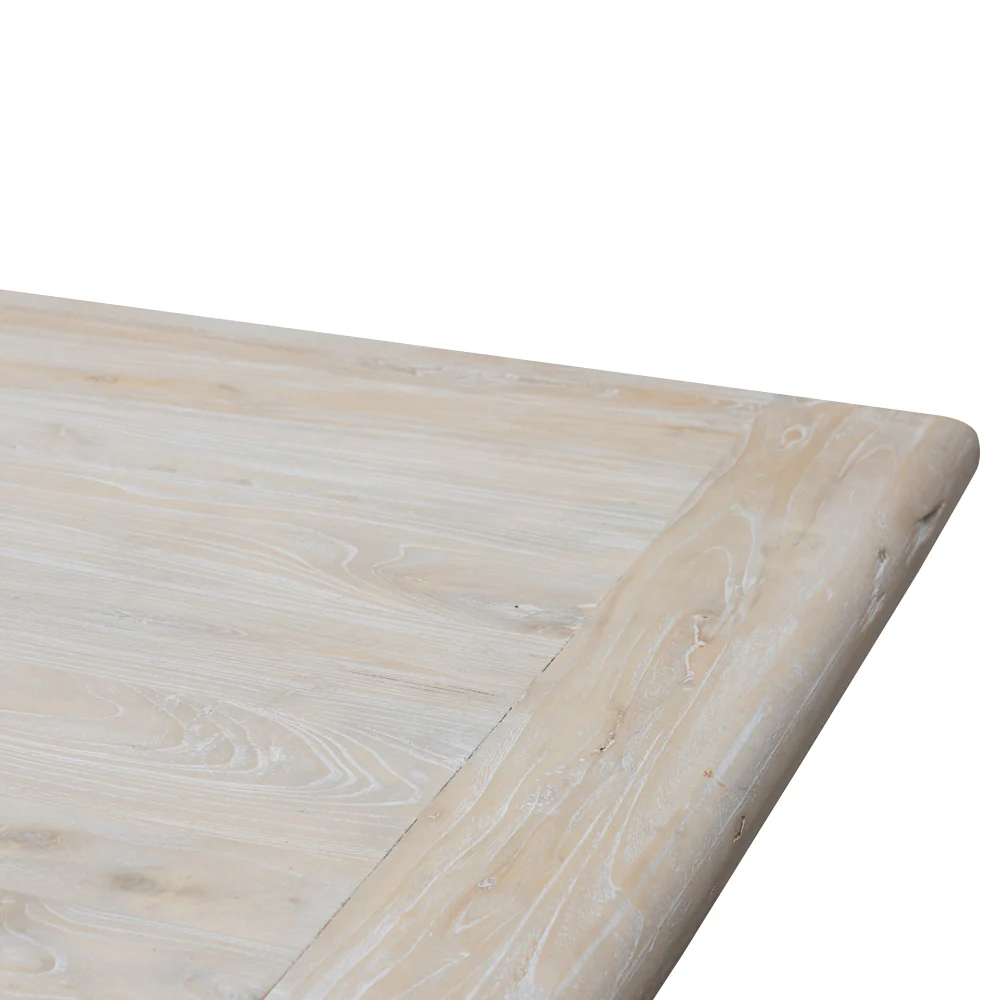 CDT2482 Dining Table 2.4m - Rustic White Washed - Image 9