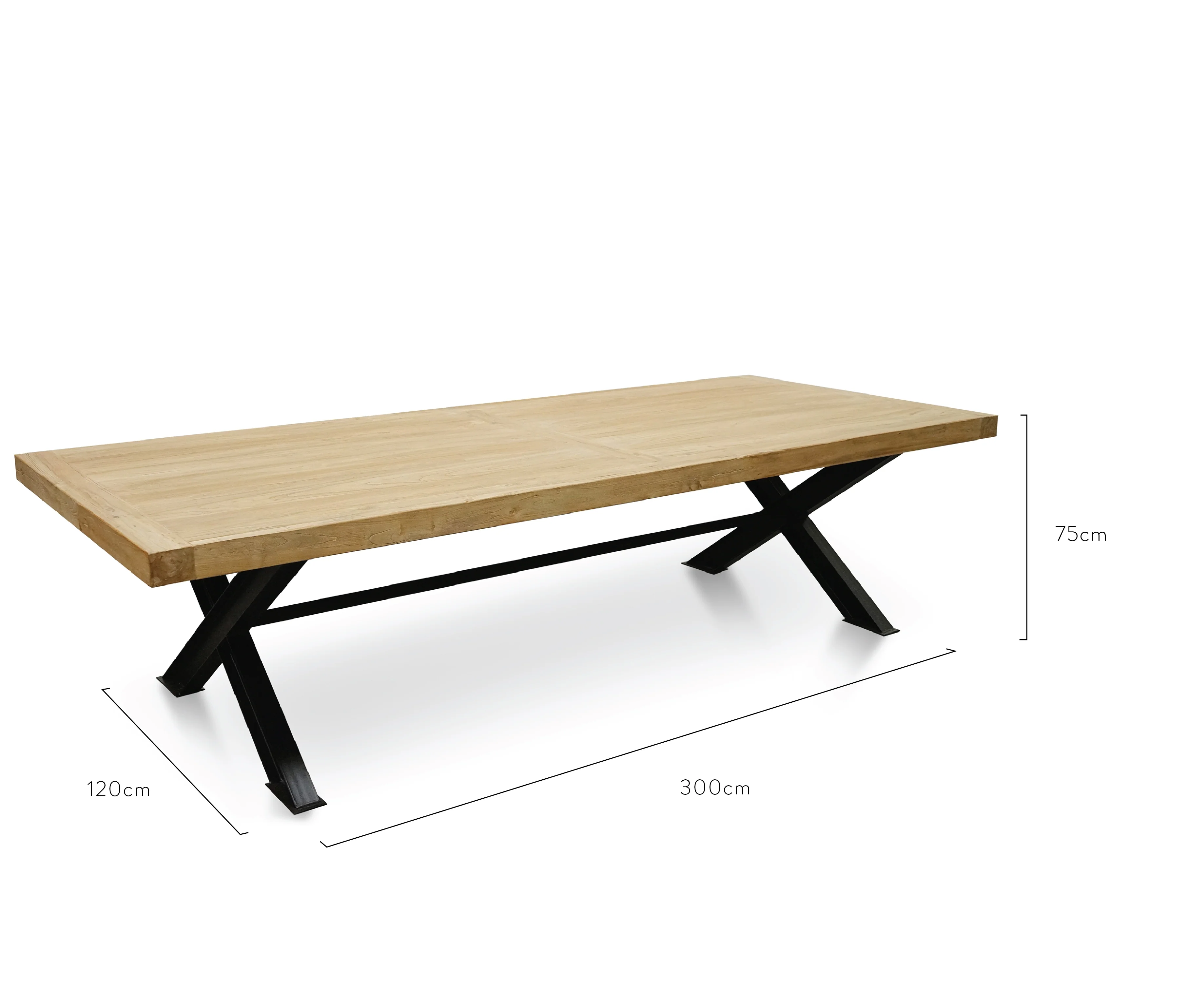 CDT2726 3m Reclaimed Dining Table - Natural - Image 14