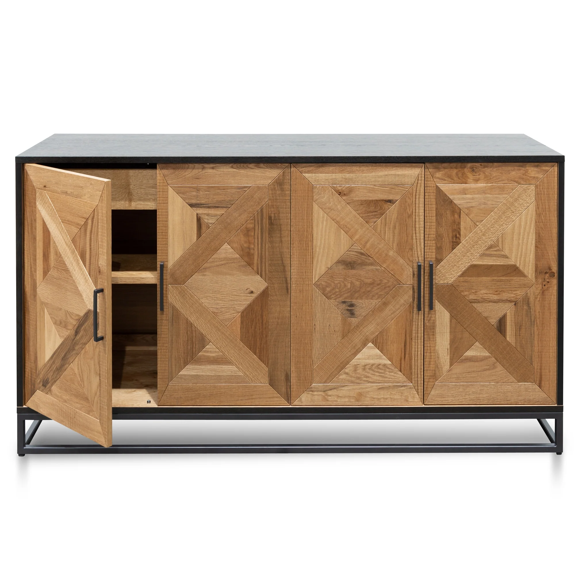 CDT2802-VN Wide Sideboard - European Knotty Oak and Peppercorn - Image 4