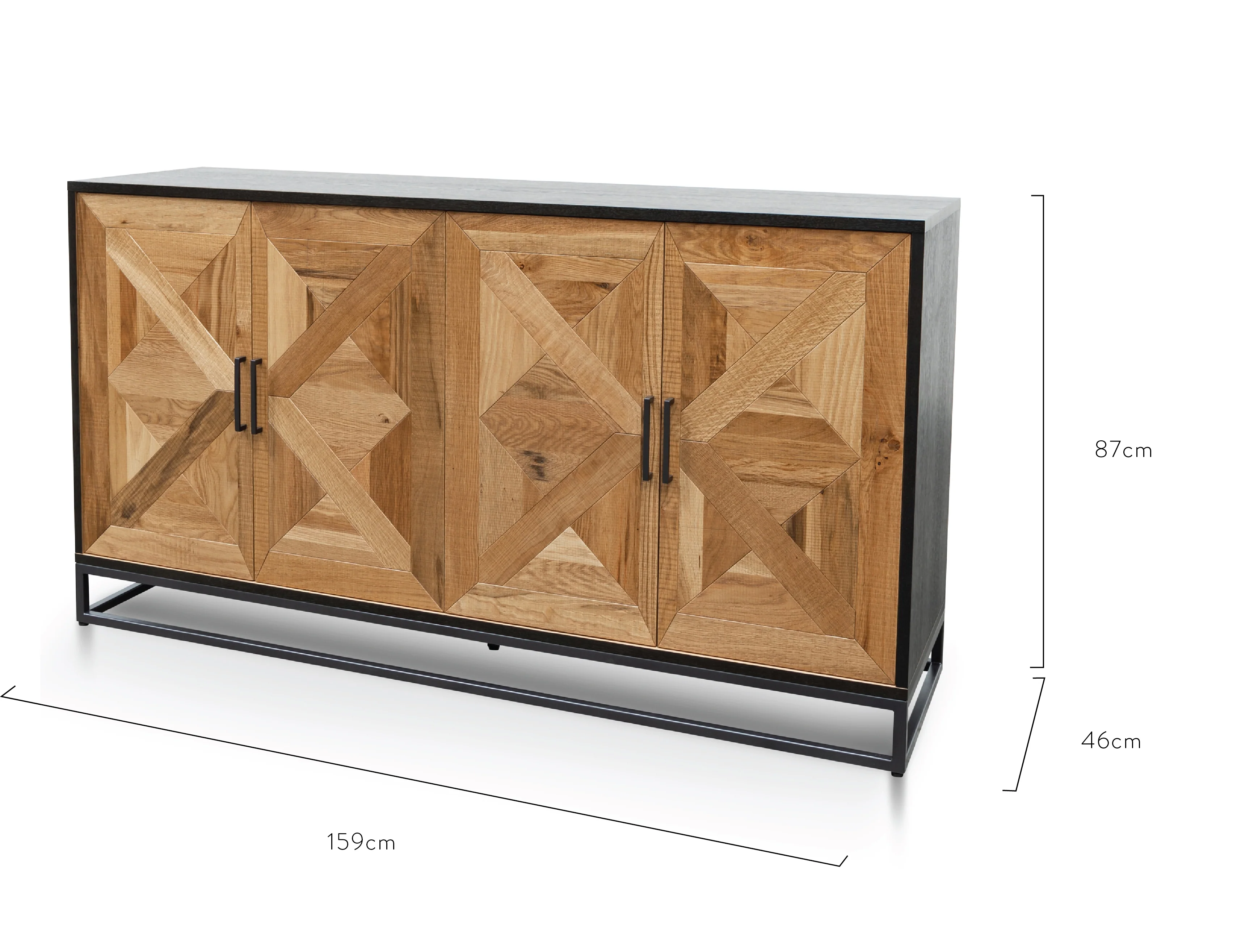 CDT2802-VN Wide Sideboard - European Knotty Oak and Peppercorn - Image 9