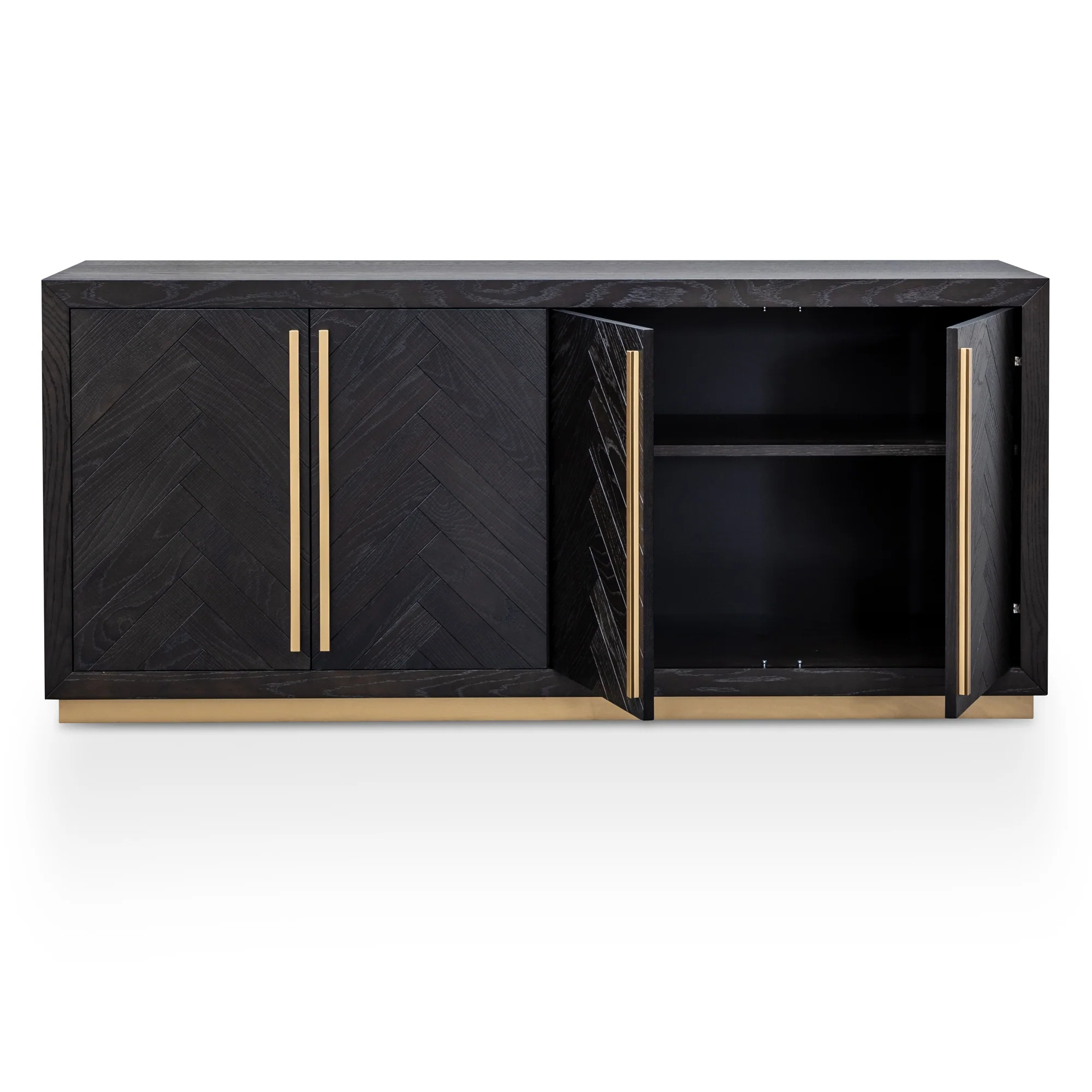 CDT2806-VN Wide Sideboard - Black and Brass - Image 4