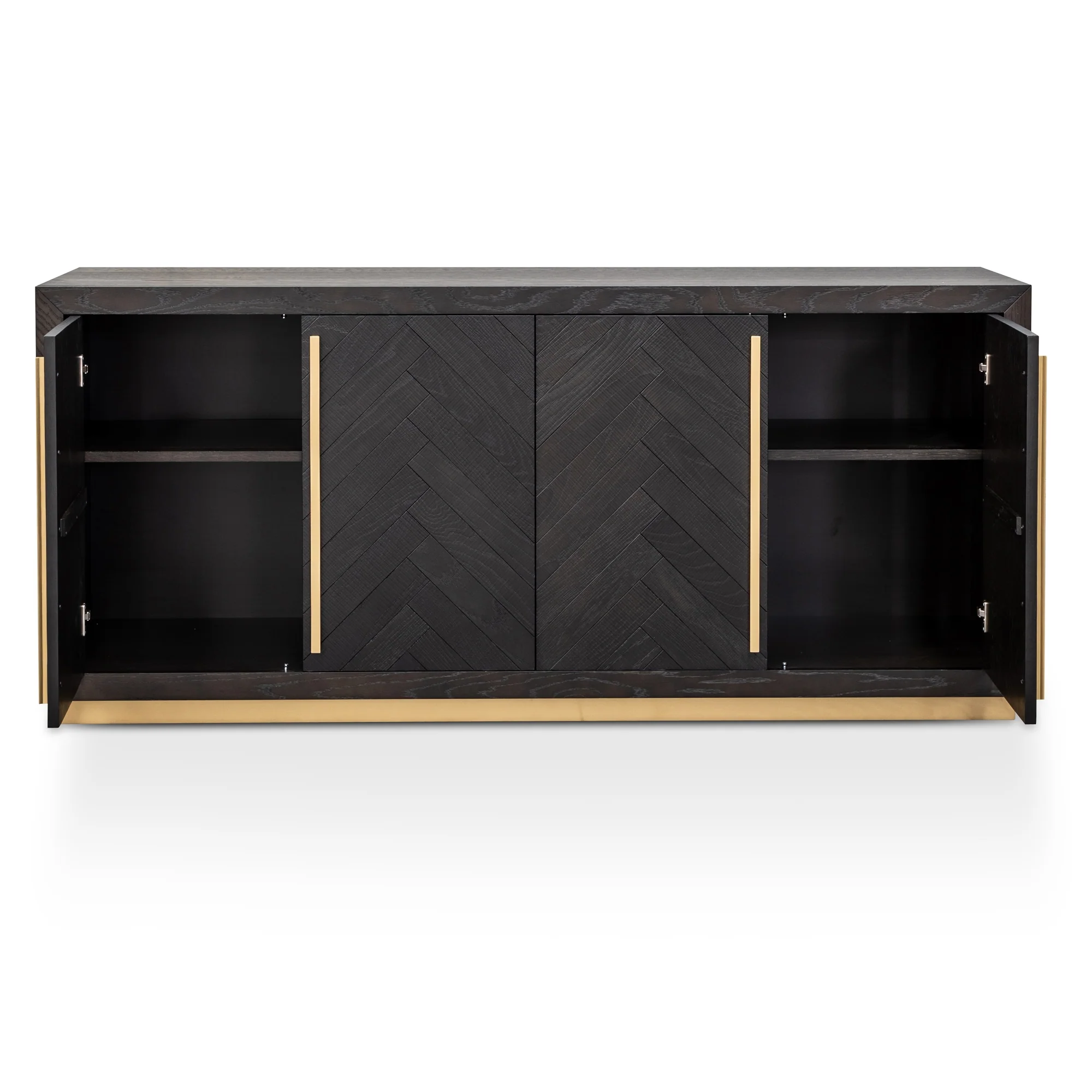 CDT2806-VN Wide Sideboard - Black and Brass - Image 5