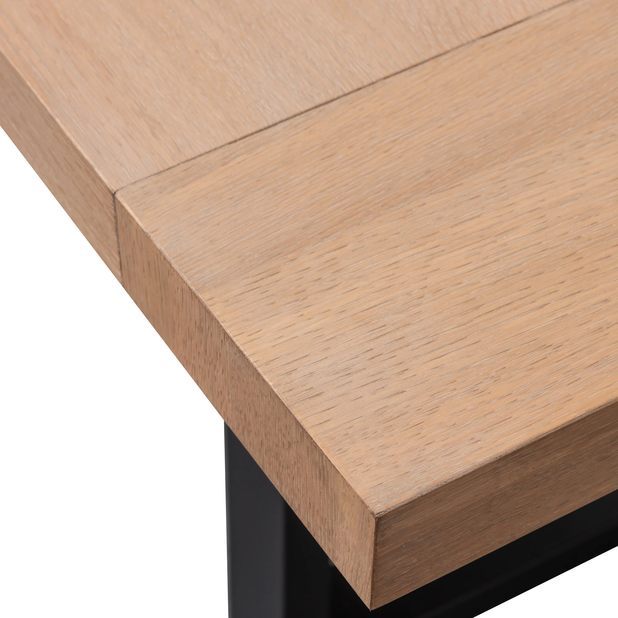 CDT2909-VA 2.4m Dining Table - Dusty Oak with Matte Black Base - Image 6