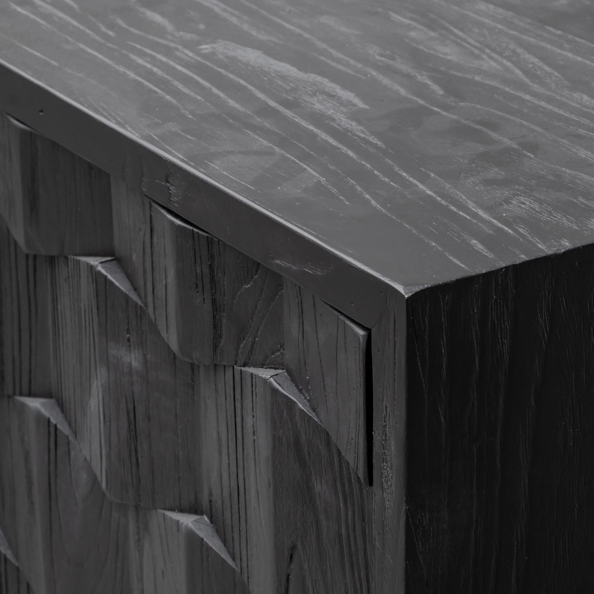 CDT2922-NI 1.78m Sideboard - Black Wood with Gold Handle - Image 7