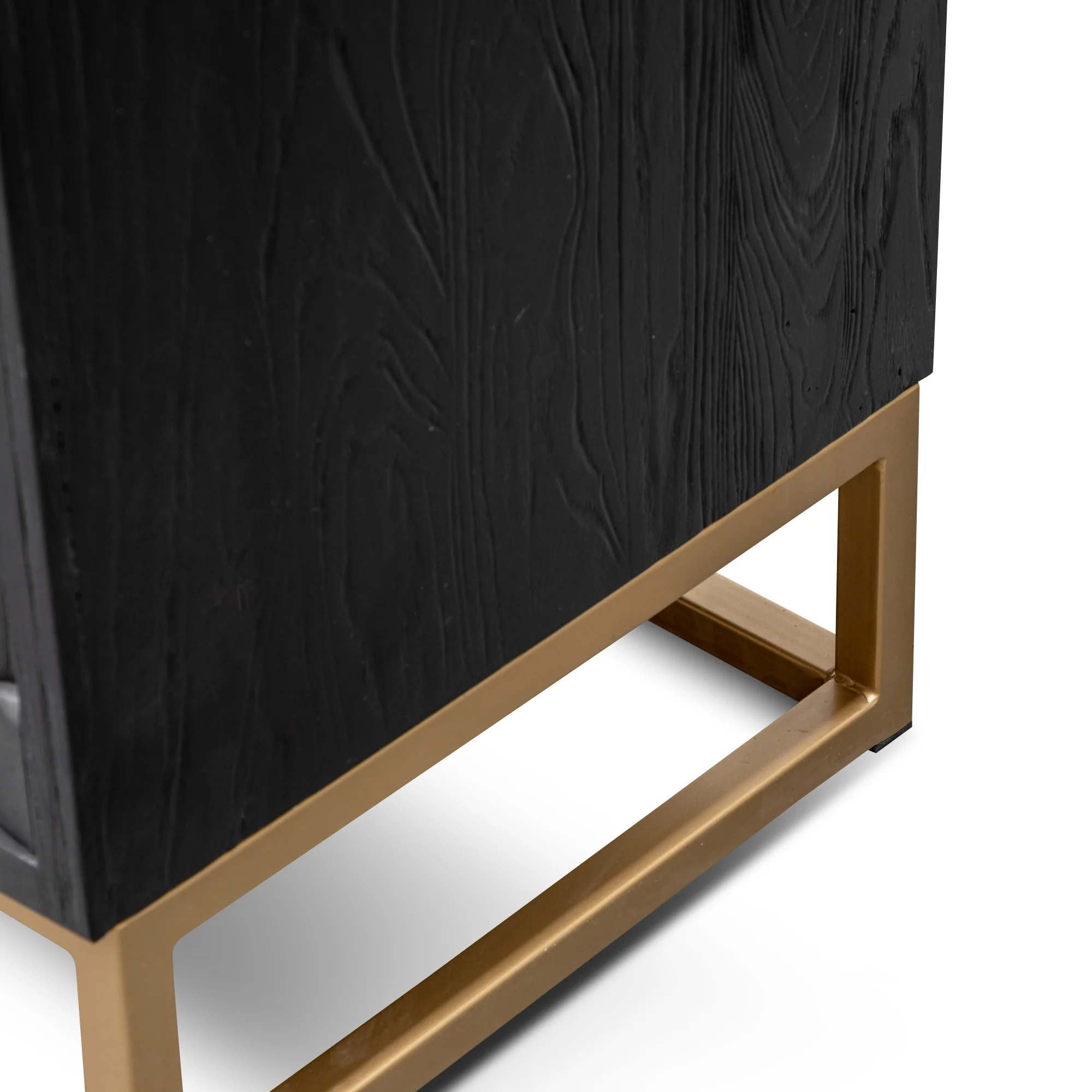 CDT2922-NI 1.78m Sideboard - Black Wood with Gold Handle - Image 8