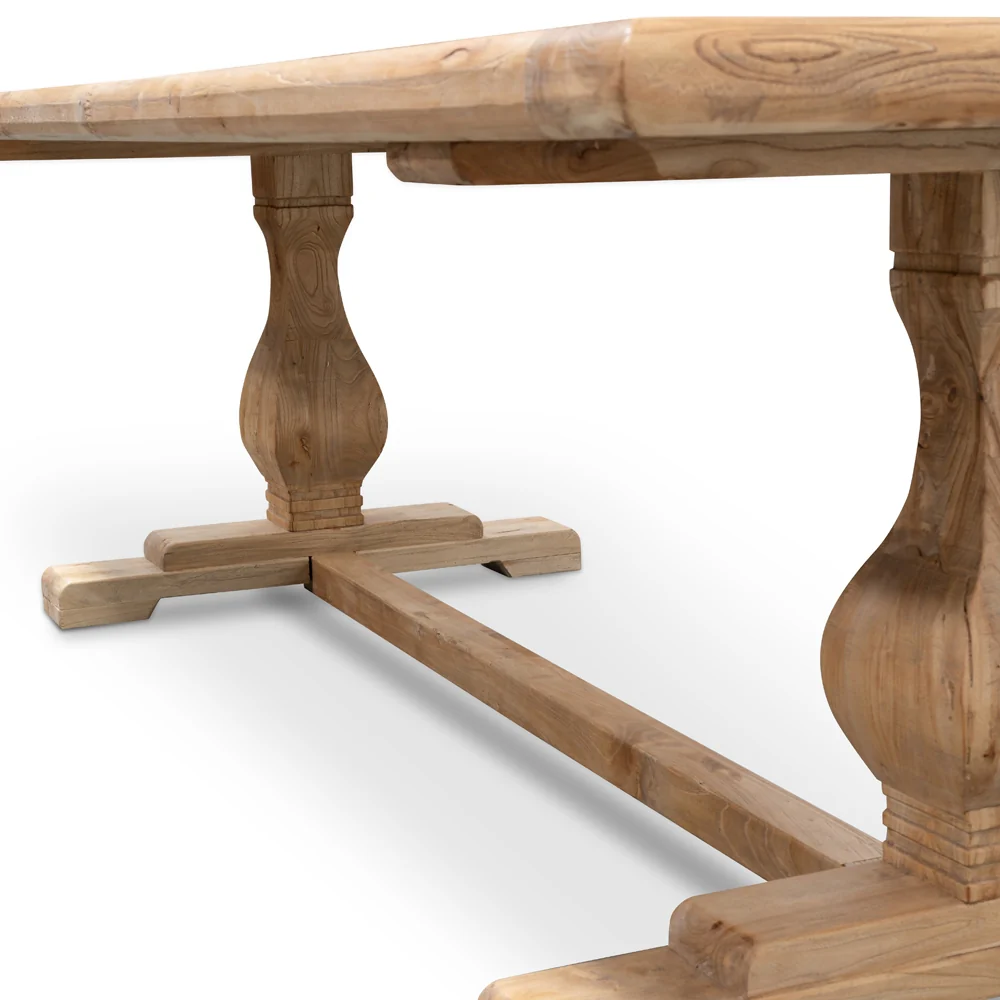 CDT510 Dining Table 1.98m - Rustic Natural - Image 3