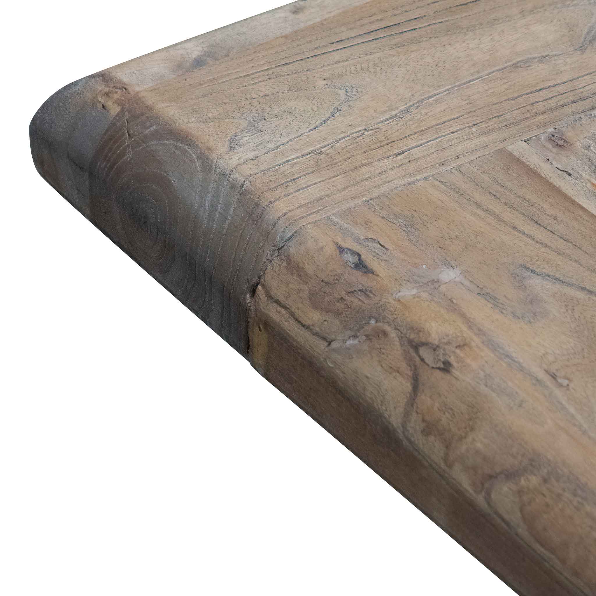 CDT514 3m Reclaimed Elm Dining Table - Rustic Natural - Image 6